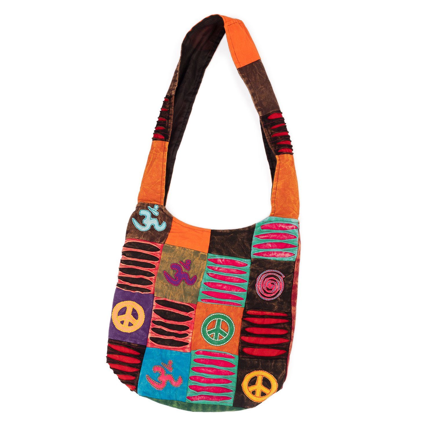 Patchwork Tasche, Shanti bodhi Hippie Yogatasche Om multicolor Bag,