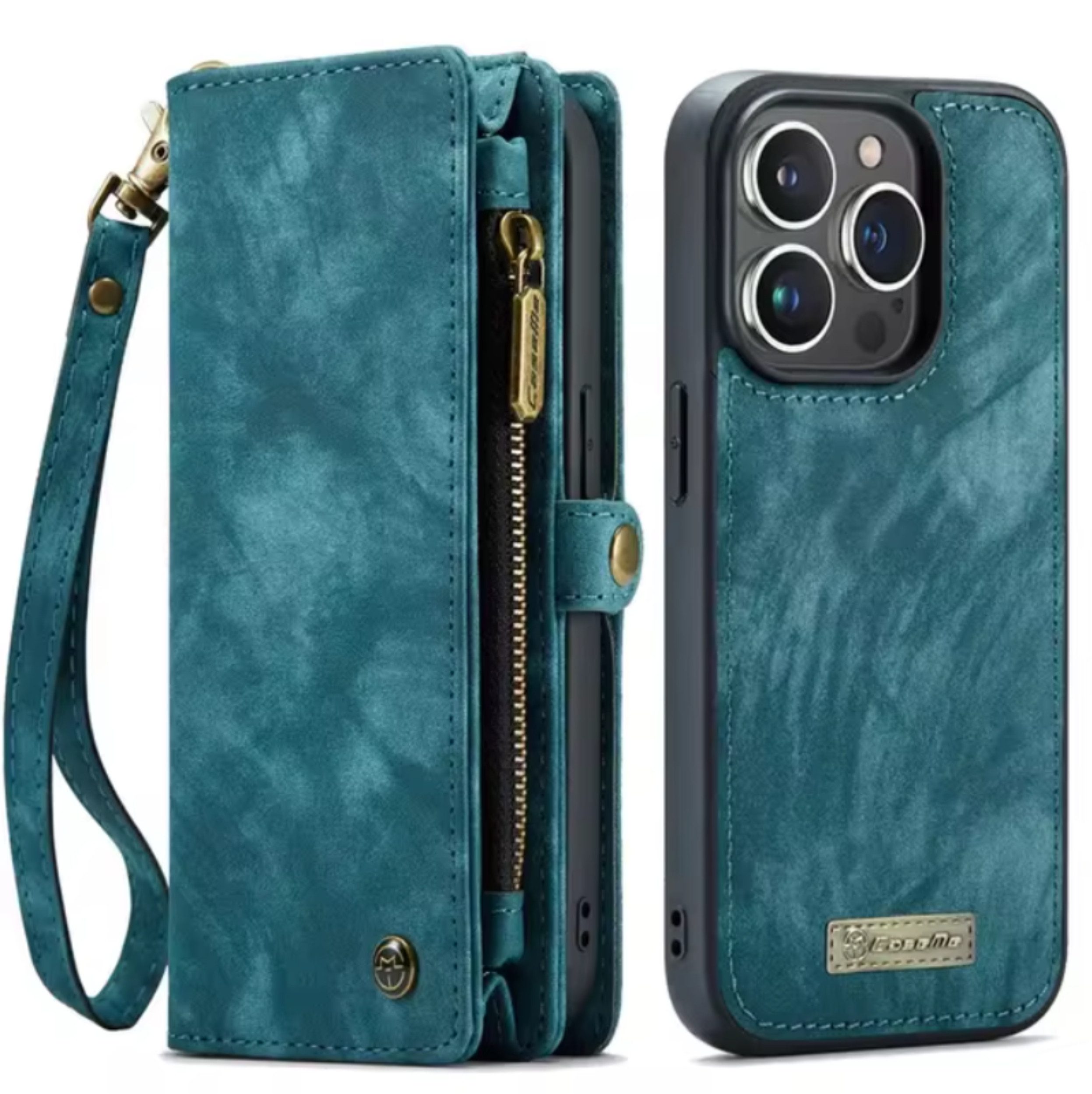 CaseMe Handyhülle Caseme iPhone Hülle mit Zipper 2in1