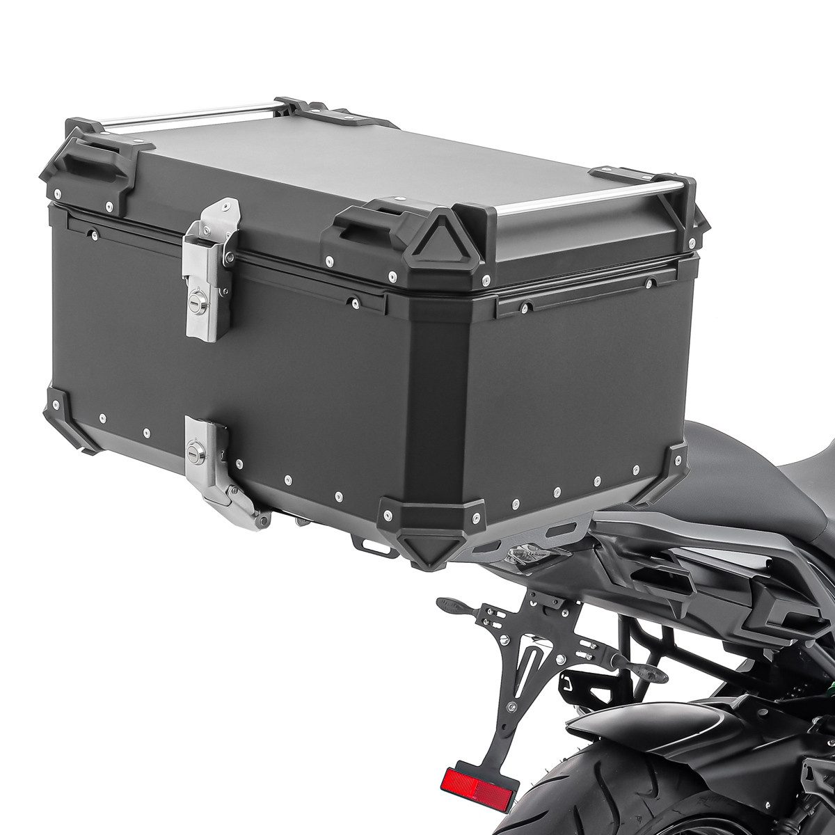 Bagtecs Topcase Set Alu Topcase + Gepäckbrücke passend für Aprilia Tuareg 22-26 # XB65