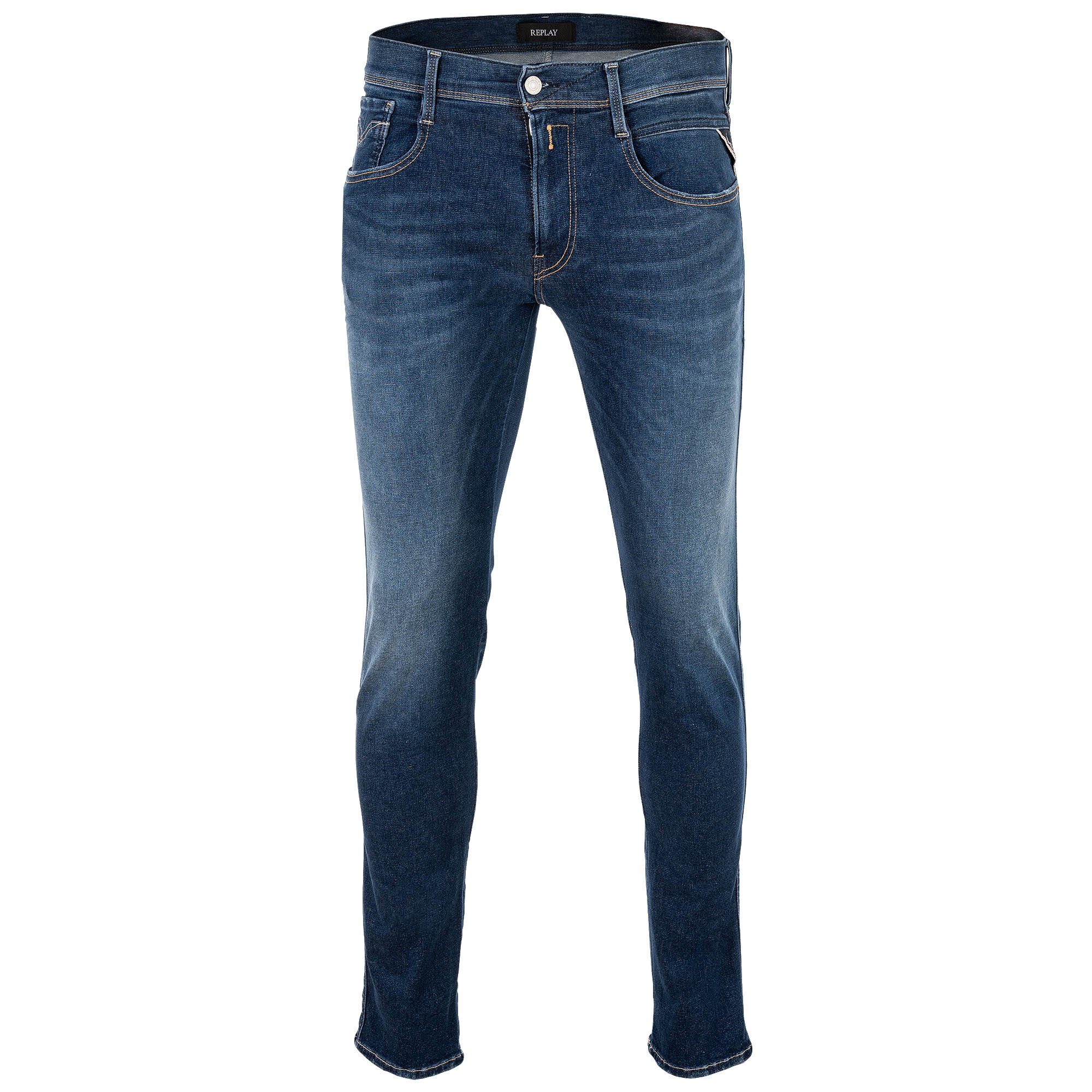 Replay Regular-fit-Jeans Herren Jeans - Hyperflex ANBASS, Stretch Denim Blau