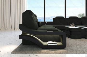 Sofa Dreams Wohnlandschaft Polster Stoff Sofa Couch Elegante A XXL Form Stoffsofa, wahlweise mit Bettfunktion