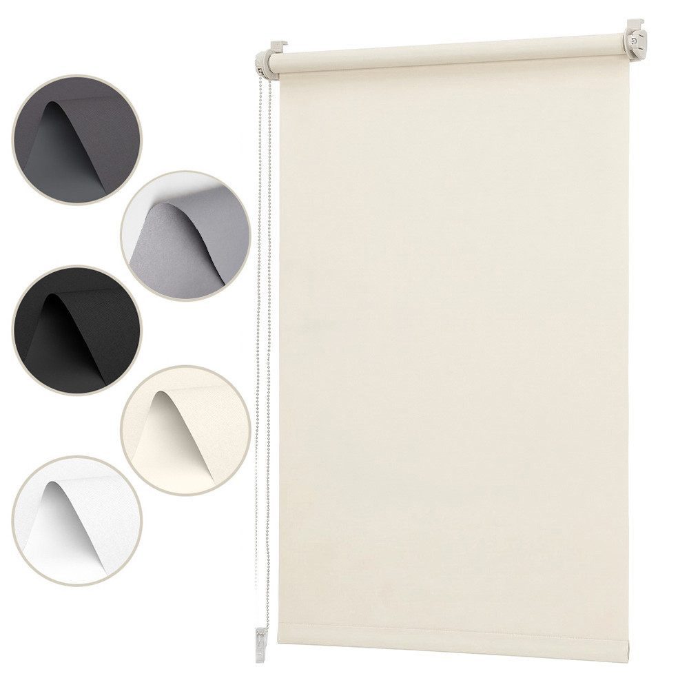 Rollo Seitenzugrollo Verdunkelungsrollo ohne Bohren verdunkelnd Rollo, Sekey, Klemmfix, Klemmfix, Seitenzugrollo,Sonnenschutz&Sichtschutz, Stoffbreite=Bestellbreite-4cm