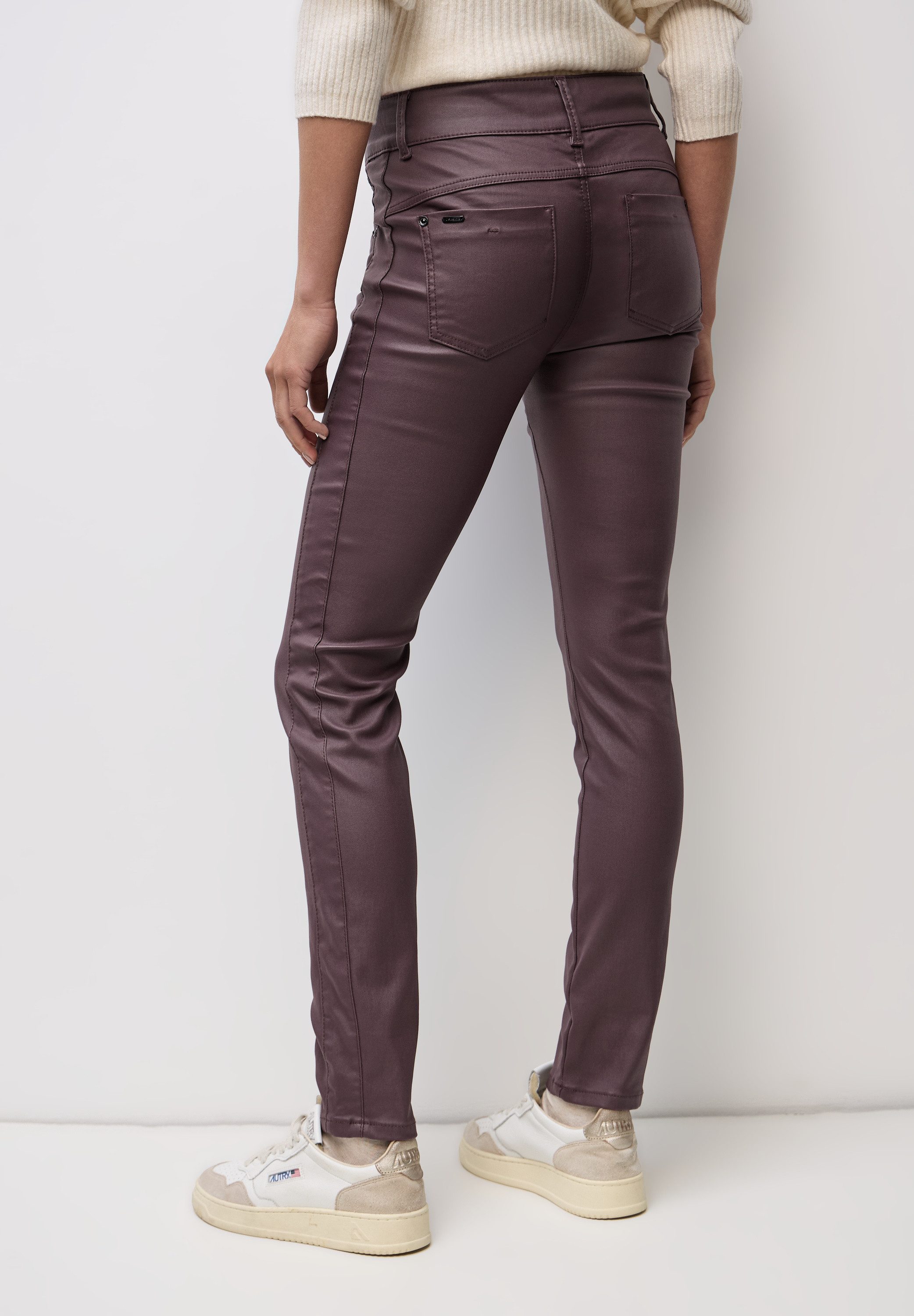 STREET ONE Lederimitathose mit Coating