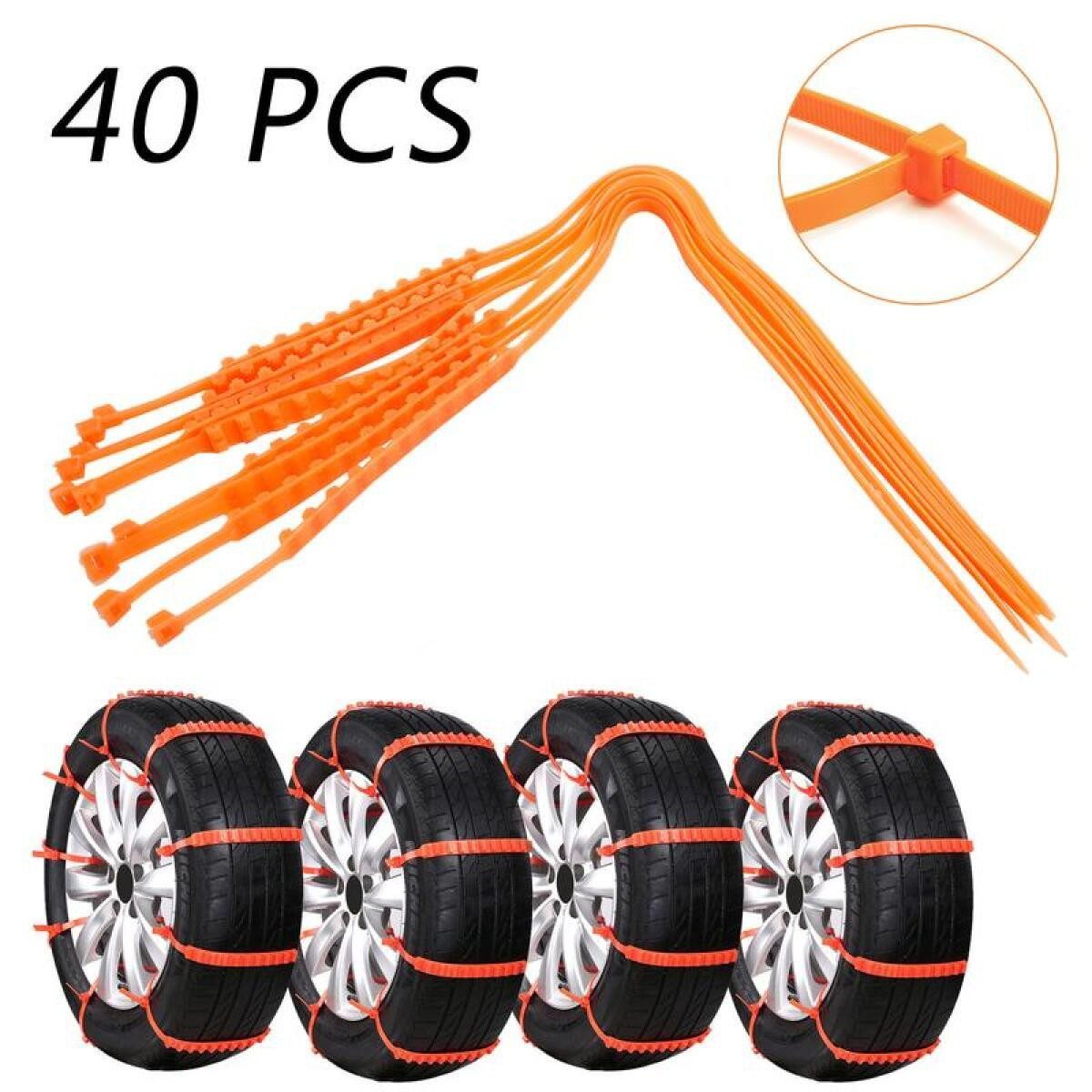 FELIXLEO Schneeketten Universal-Schneeketten, Anti-Rutsch-Radgurte für Pkw Lkw SUVs, (40-tlg)