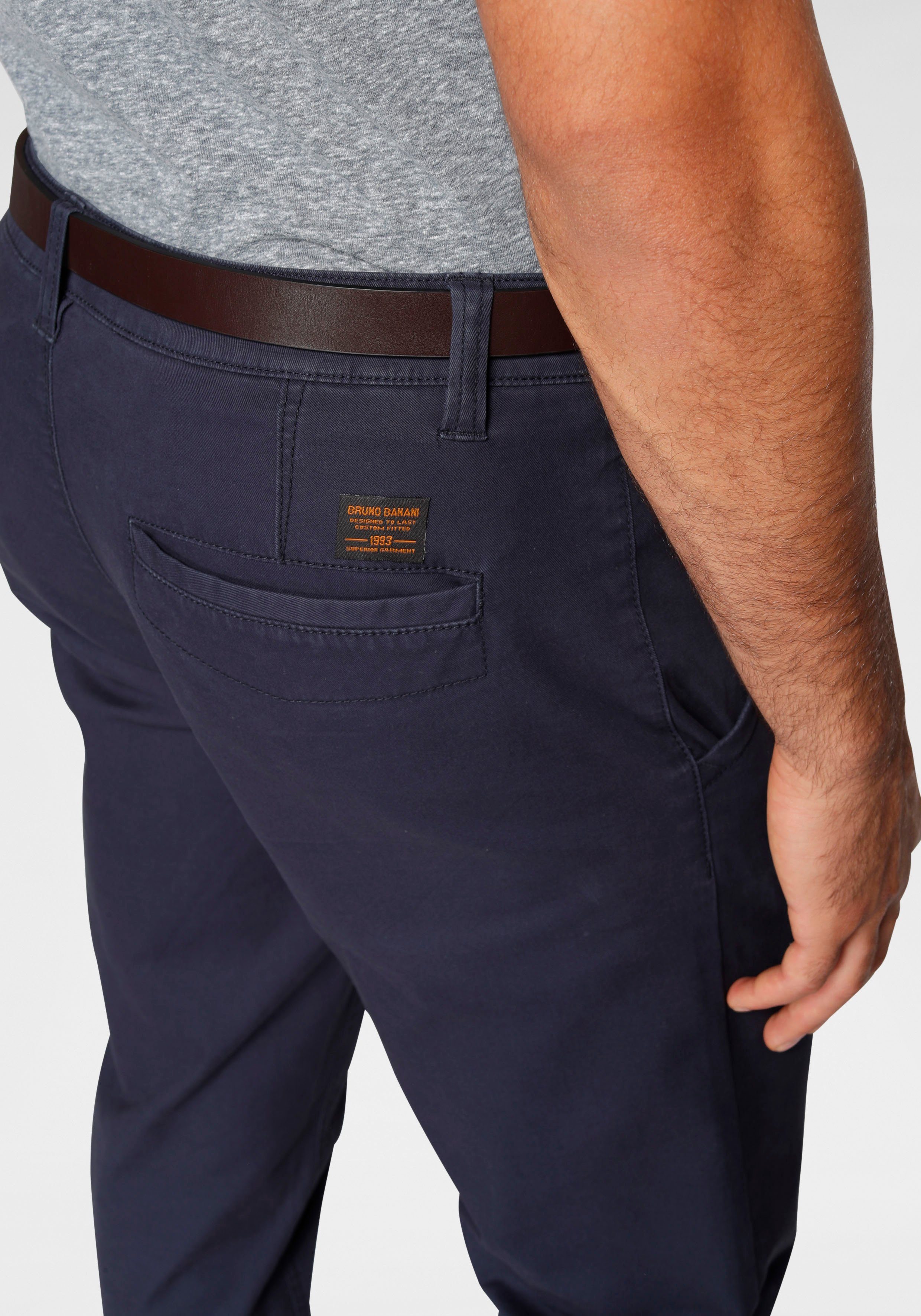 Bruno Banani Chinohose (Set, mit abnehmbarem Gürtel)