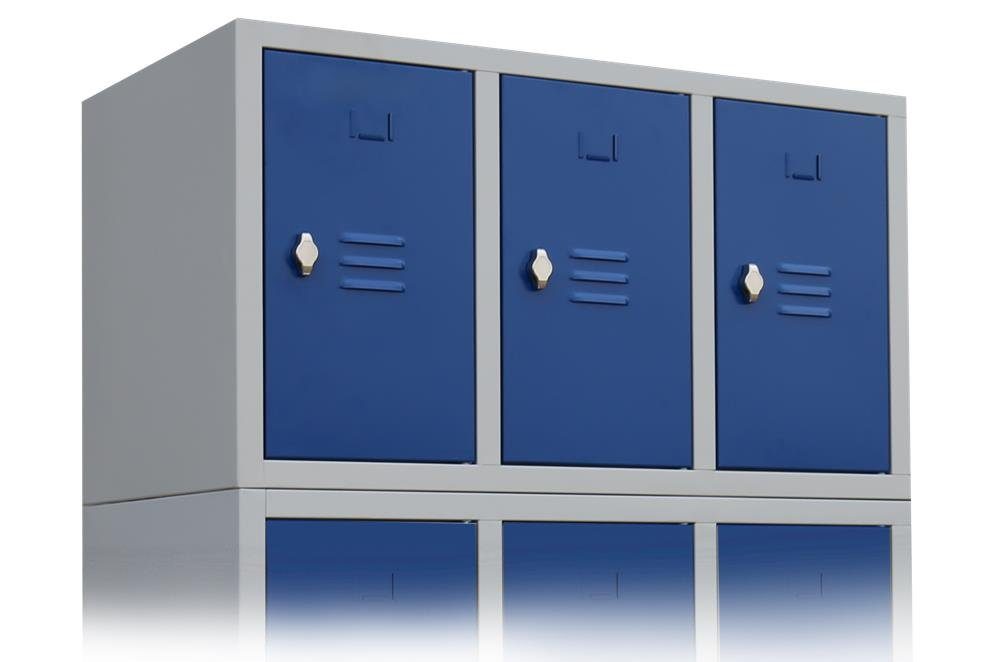 1185 3 mm Aufsatzschrank grau/blau Fächern x x Steelboxx mit 500 500 Mehrzweckschrank