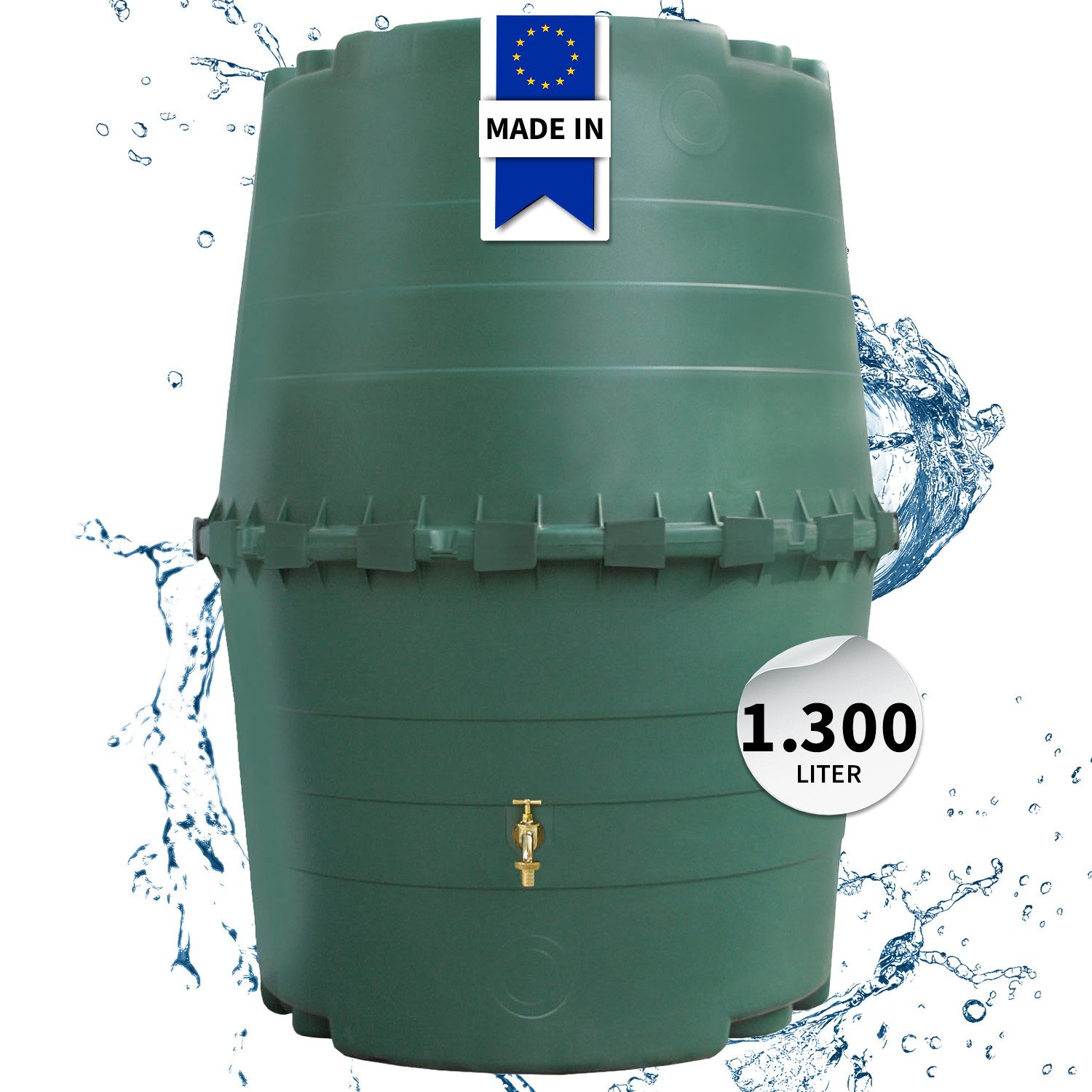 GARANTIA Regentonne TOP-Tank 1300 Liter dunkelgrün