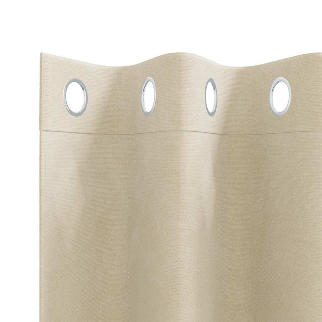 vidaXL Vorhang Vorhänge 2 stk. Creme 140 x 260 cm Samt (2 St), Samt – Bild 5 von 5