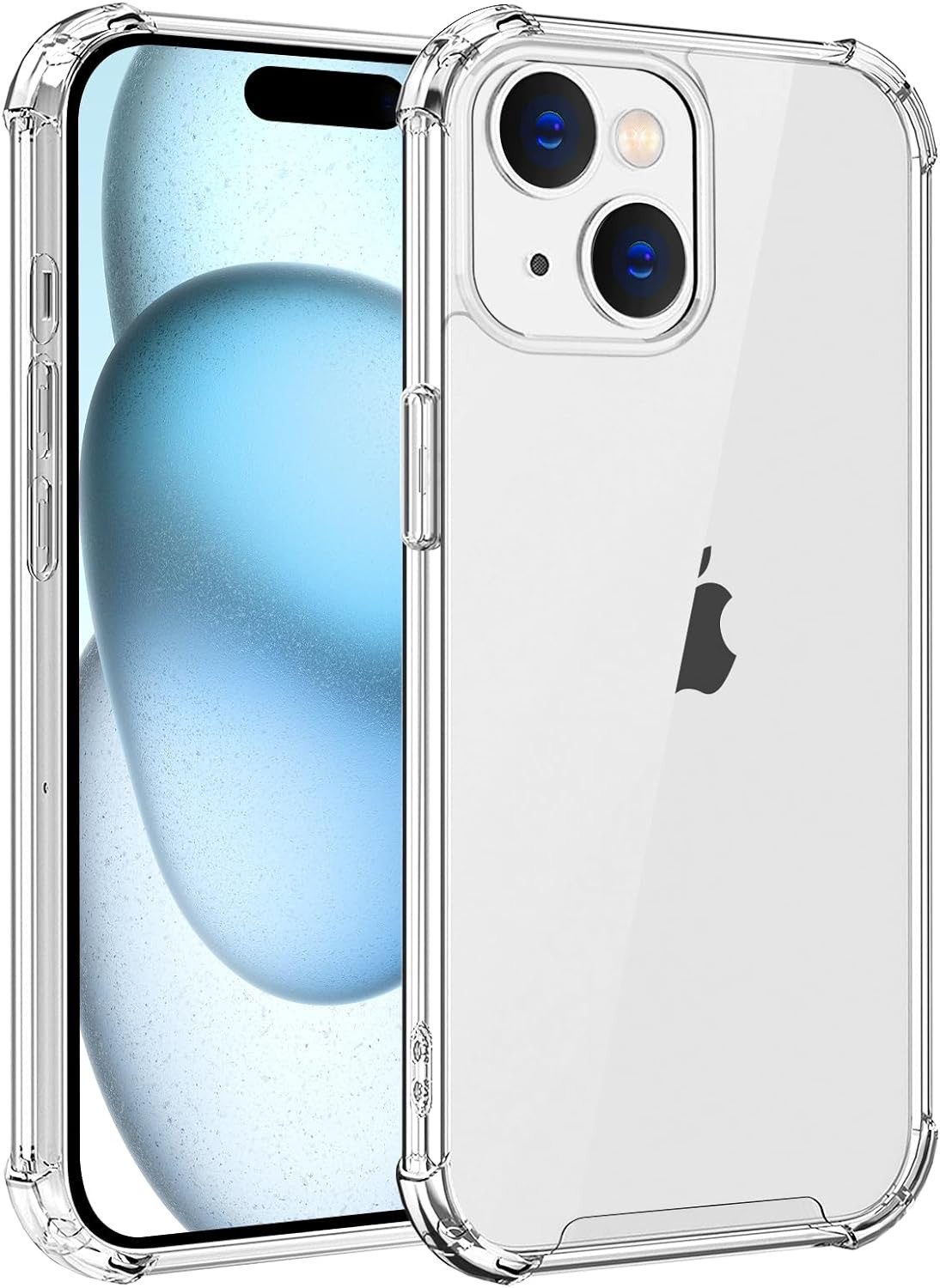 AVANA Handyhülle für Apple iPhone 15 Hülle Schutzhülle Klar Bumper Case Cover, Durchsichtig, Transparent