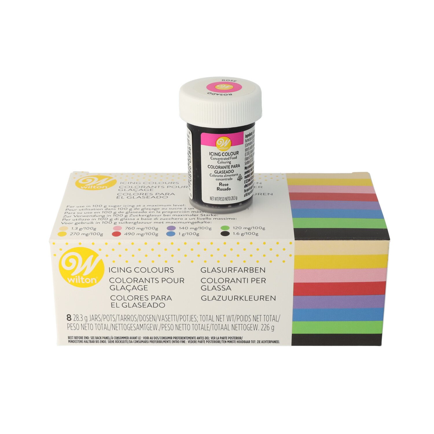 Wilton Backdekoration Wilton Glasurfarben, Gelfarben, Lebensmittelfarben, Icing Colours, (Wilton Set)