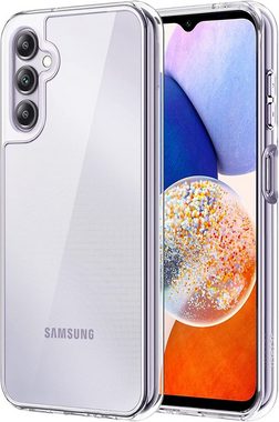 MSM Handyhülle Hülle für Samsung Galaxy A14 5G Silikon Schutz Tasche Klar Slim