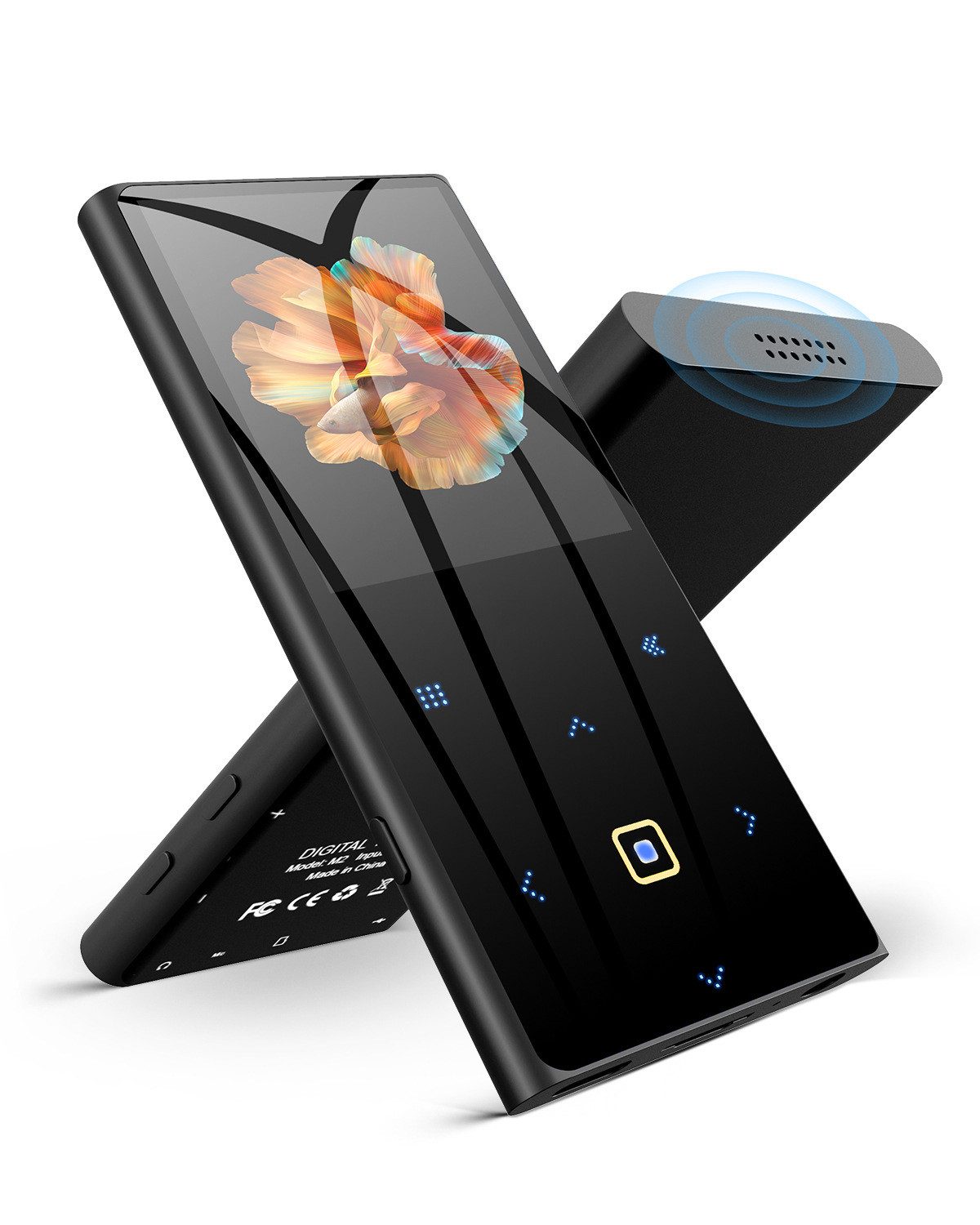 Tekoo MP3-Player mit Bluetooth 5.3, 32GB intern, Diktiergerät, FM-Radio MP3-Player (32 GB, BT 5.3, Line-In Rec., Metallgehäuse, 49h Akku)