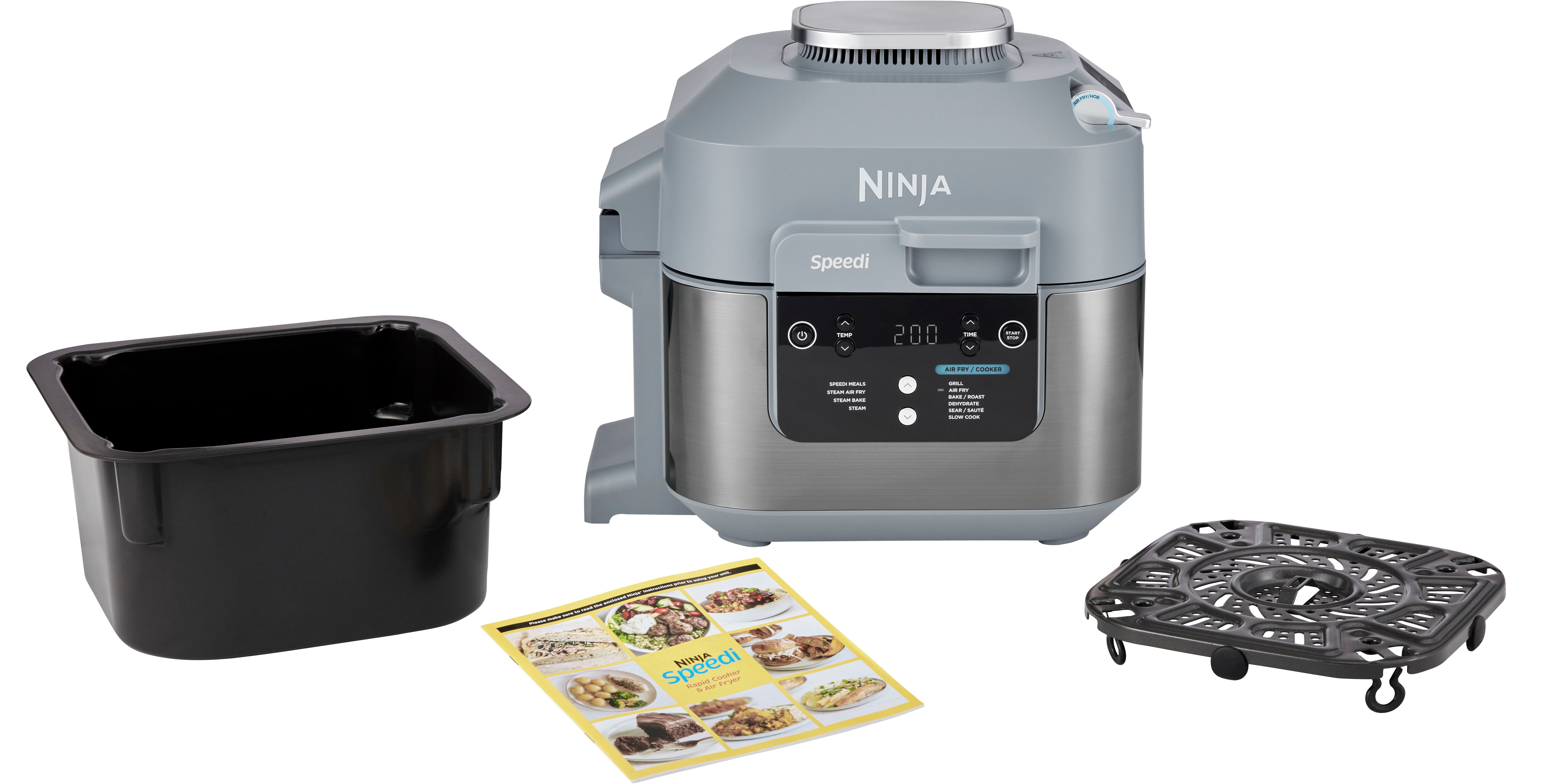 NINJA Heißluftfritteuse Speedi Rapid Cooking System ON400EU 10-in-1, 1760 W, Air Fry, Grill, Backofen, Multikocher