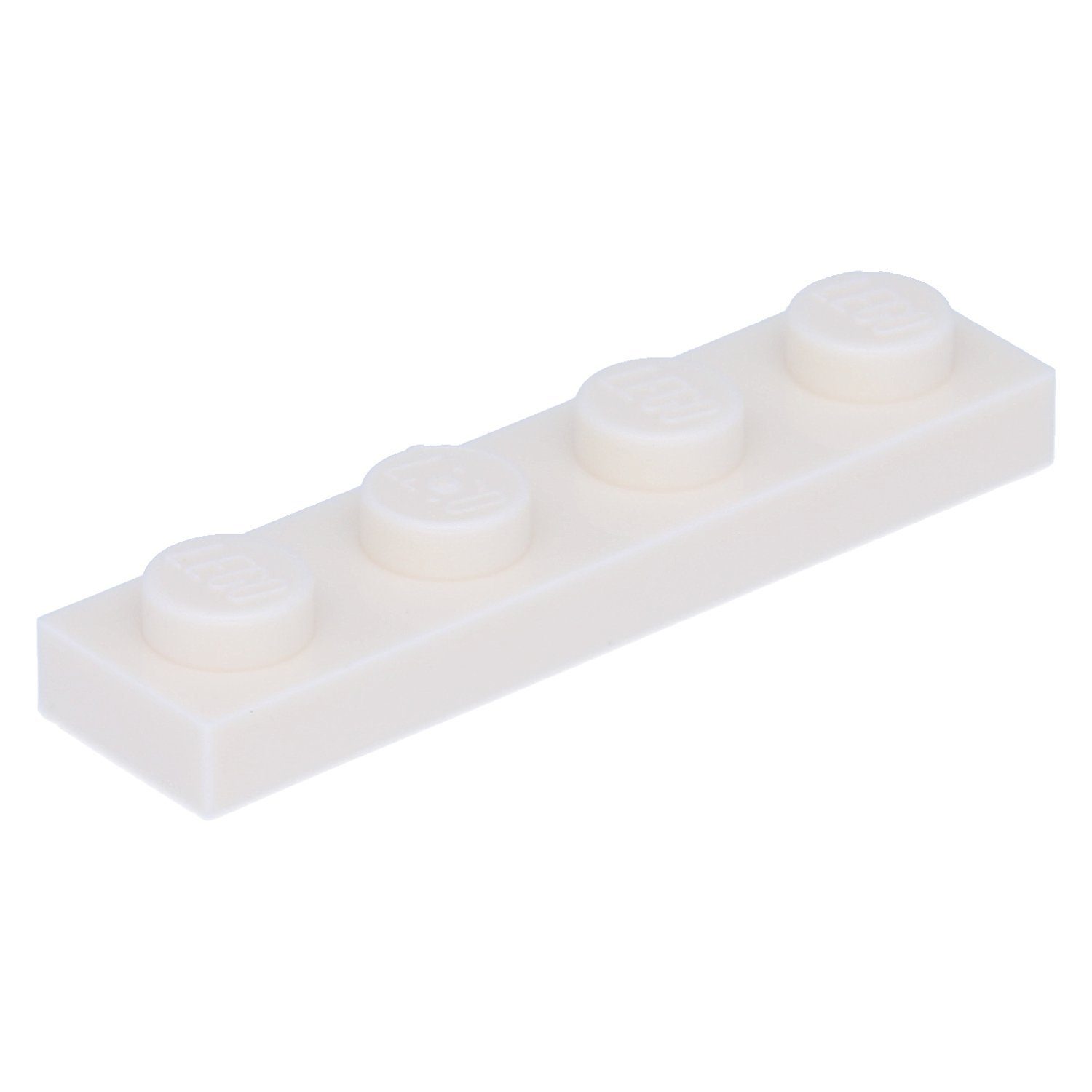 100x LEGO Fliese 1x4, Weiß Spielbausteine