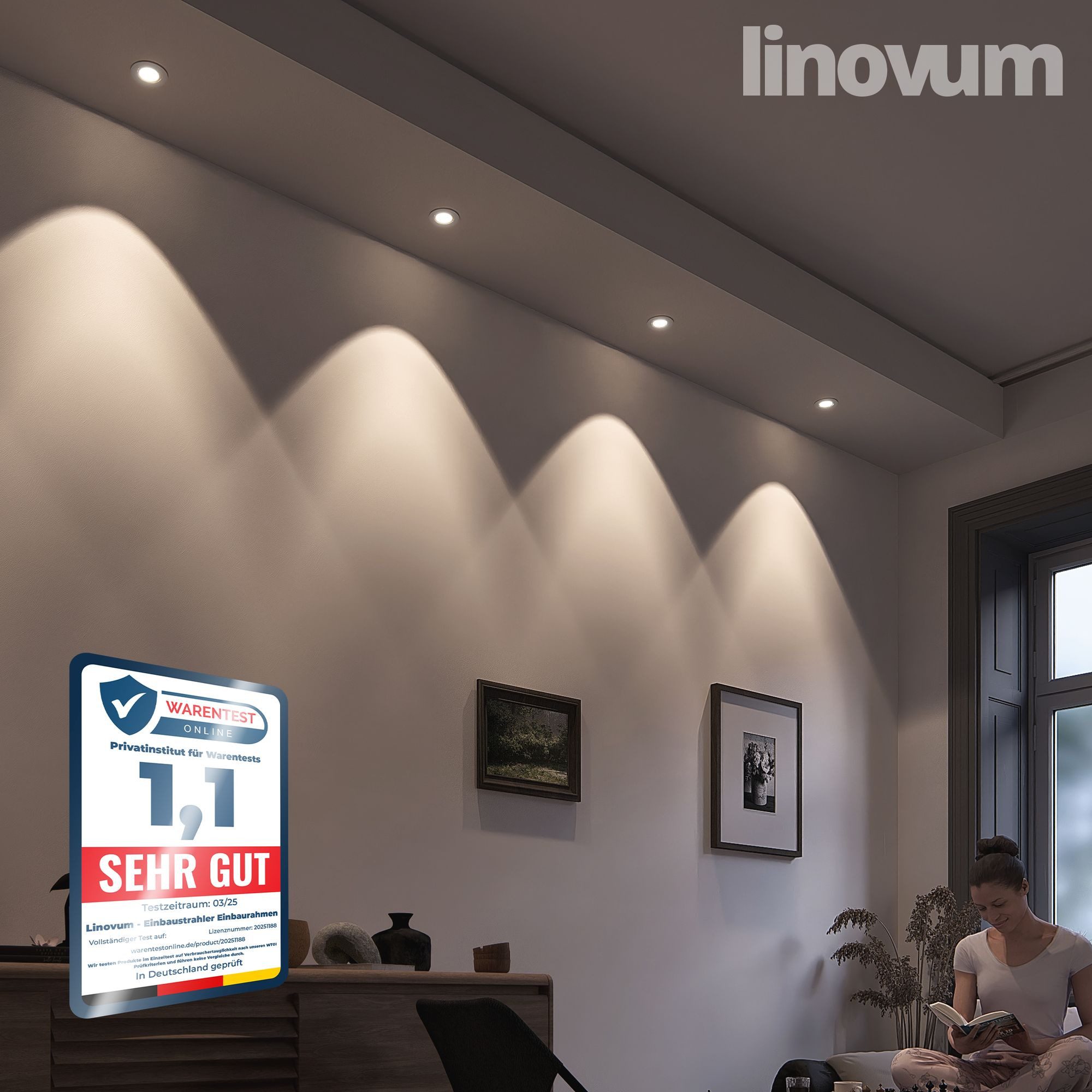 linovum LED Einbaustrahler Einbaustrahler neutralweiß 4W Lampe Deckenlampe Einbauspot Licht, Neutralweiß