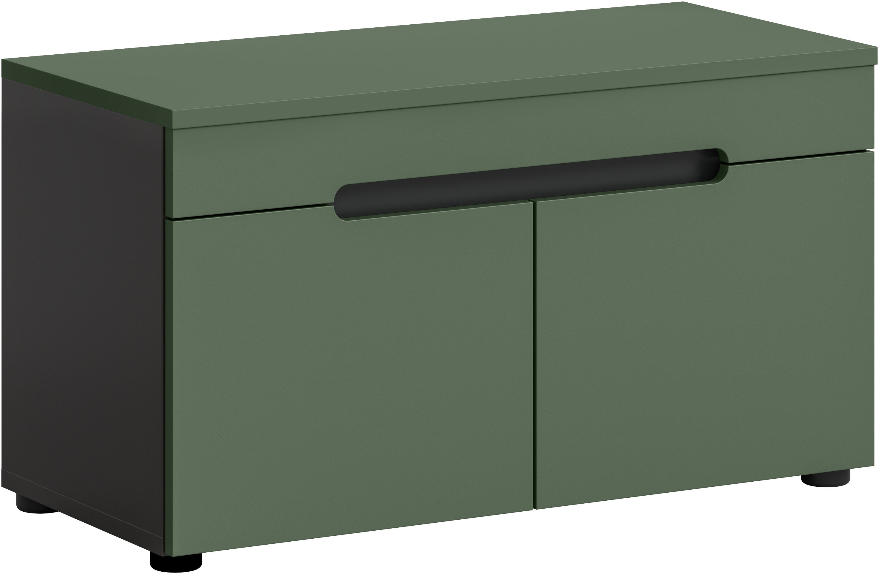Home affaire Sitzbank REHAT, TOPSELLER!, Breite 80cm, 2 Türen, 2 Fächer (in verschiedenen Farben erhältlich), Garderobenbank, Flurbank, Dielenbank, Bank mit Stauraum, Bank