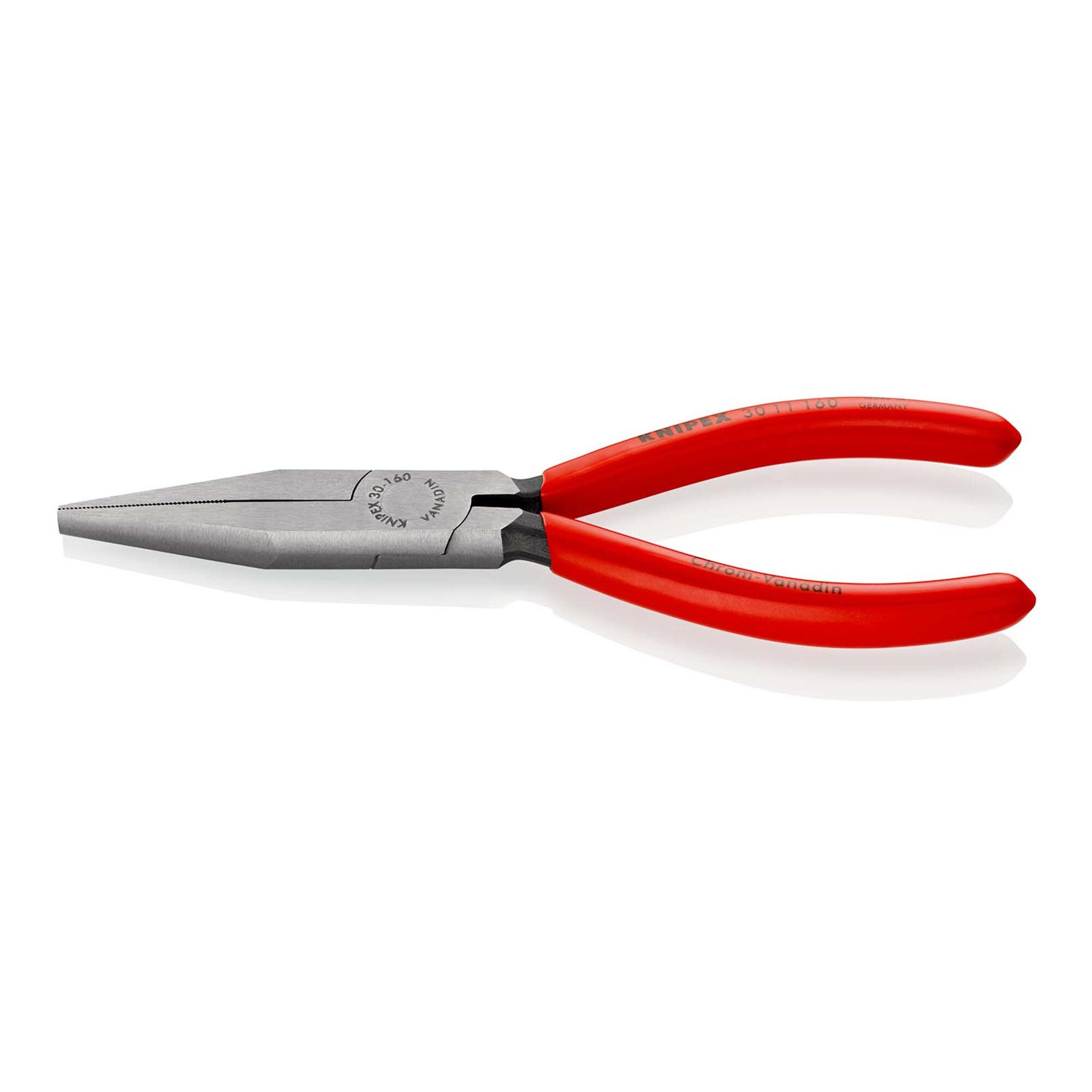 Knipex Anglerzange KNIPEX 30 11 160 Langbeckzange mit Kunststoff überzogen schwarz atrame