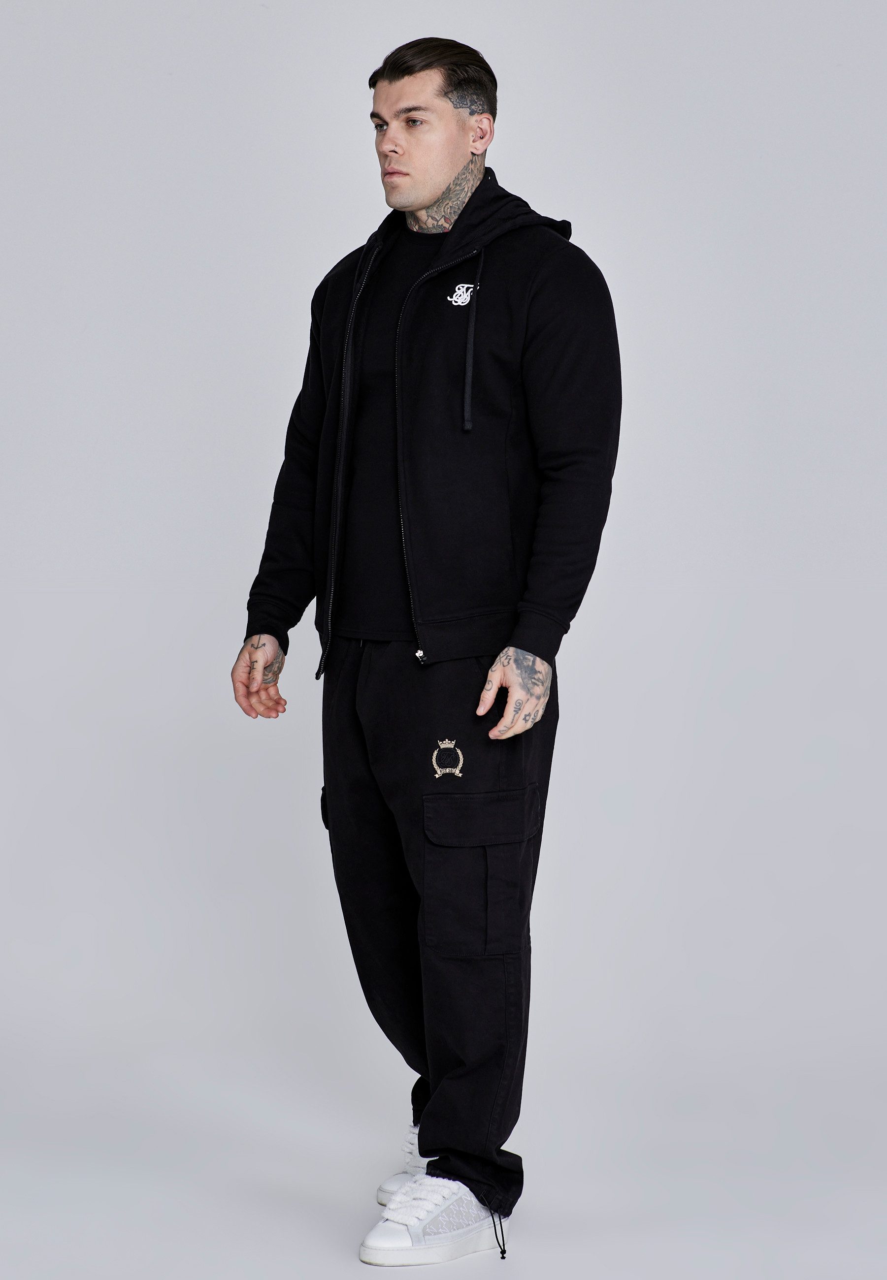 Siksilk Hoodie SikSilk Herren Essentials Full Zip Hoodie – Bild 4 von 5
