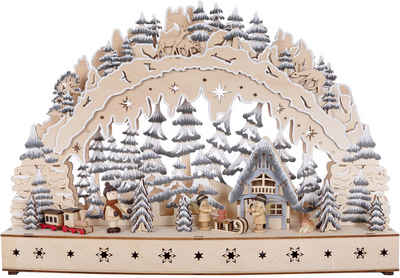 Myflair Möbel & Accessoires LED Schwibbogen Weihnachtsdeko (1-tlg), aus Holz, mit LED Beleuchtung, Höhe ca. 31 cm