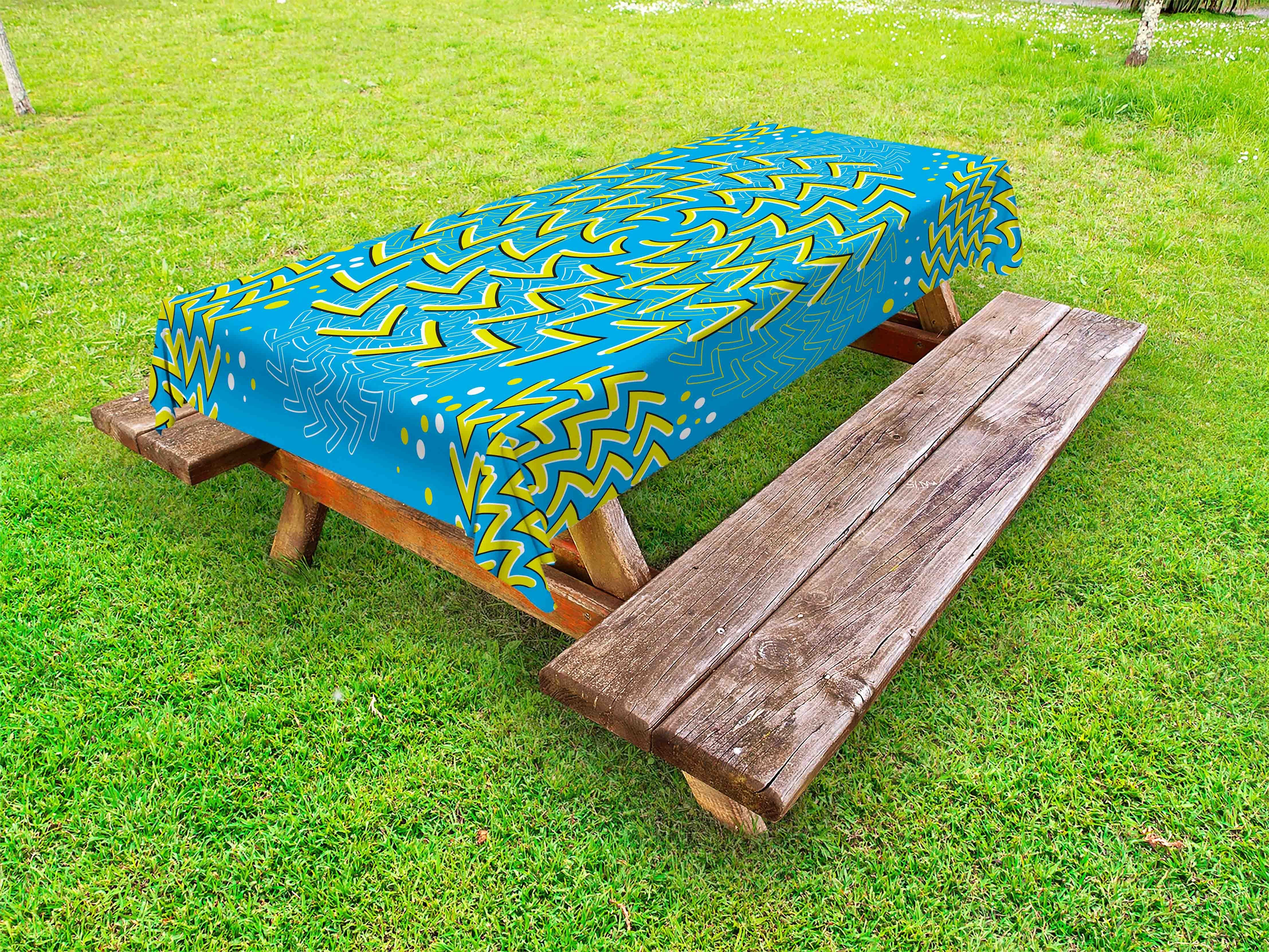 Abakuhaus Tischdecke dekorative waschbare Picknick-Tischdecke, Illusion Illusionary Spinnanlagen