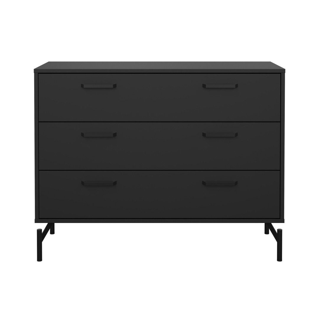 ebuy24 Kommode Dana Kommode 3 Schubladen schwarz matt.