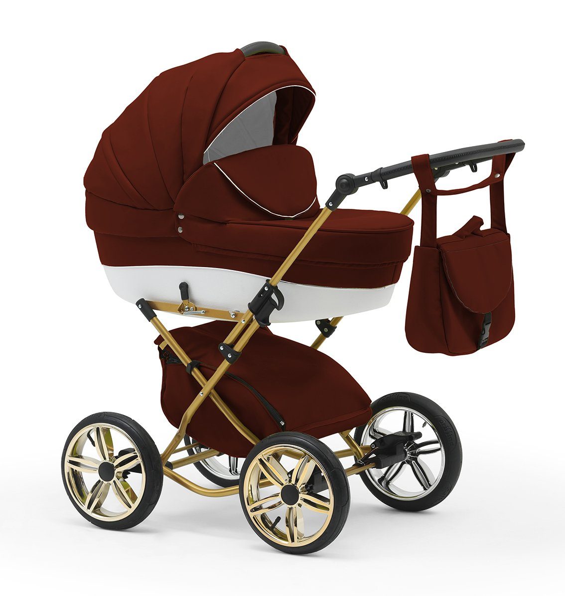 - von 2 babies-on-wheels Kombi-Kinderwagen bis 11 Sorento - Bordeaux-Weiß Designs in 4 1 in 30 Teile Geburt Jahre
