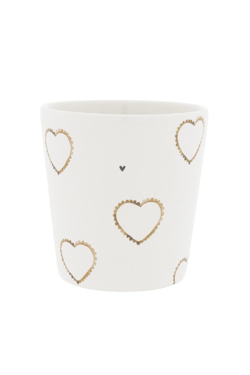 Bastion Collections Geschirr-Set Becher - HEARTS ALLROUND - weiß