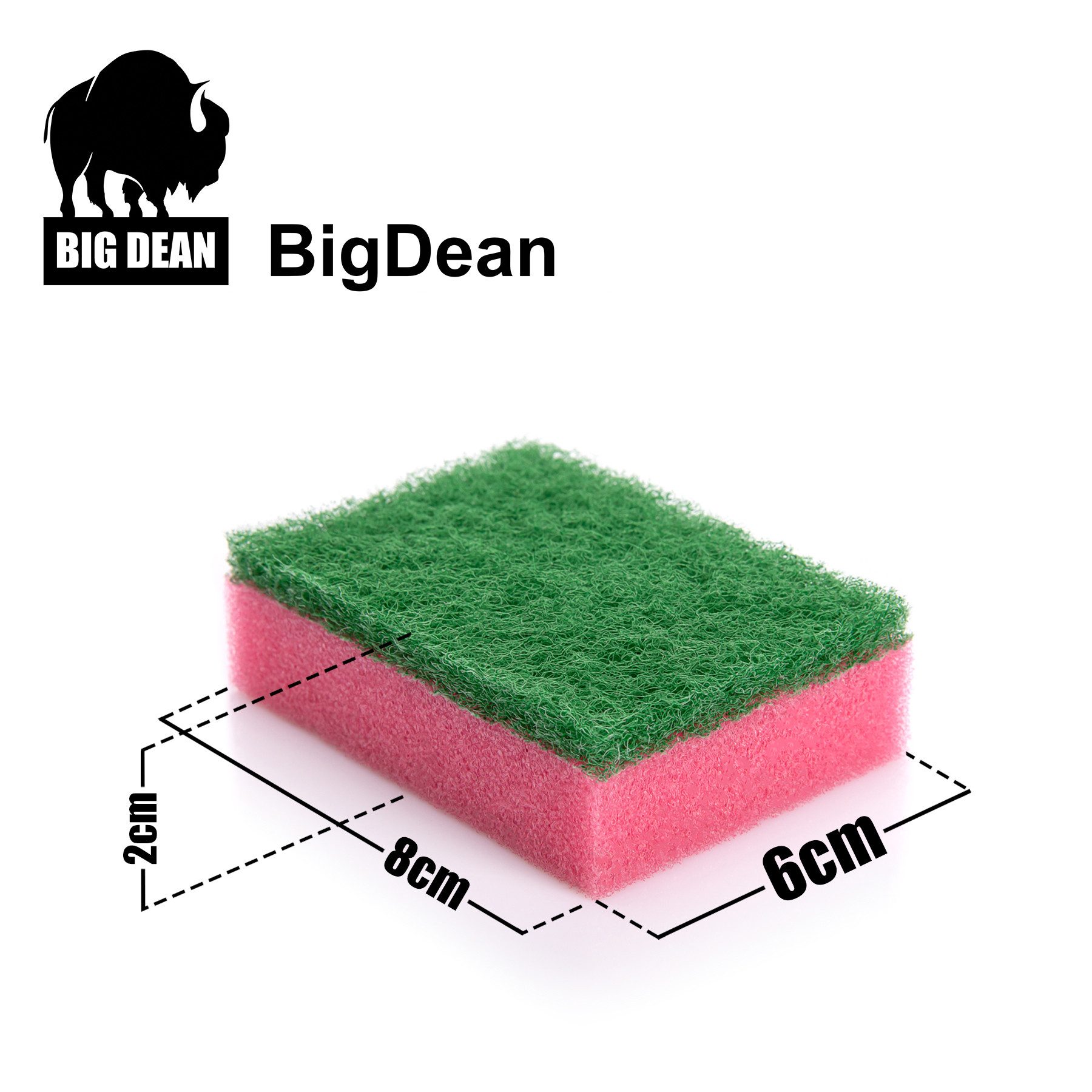BigDean Geschirrschwamm 100 Stück Schwämme Mehrfarbig für Küche, Bunte Spülschwämme, Zweiseitig