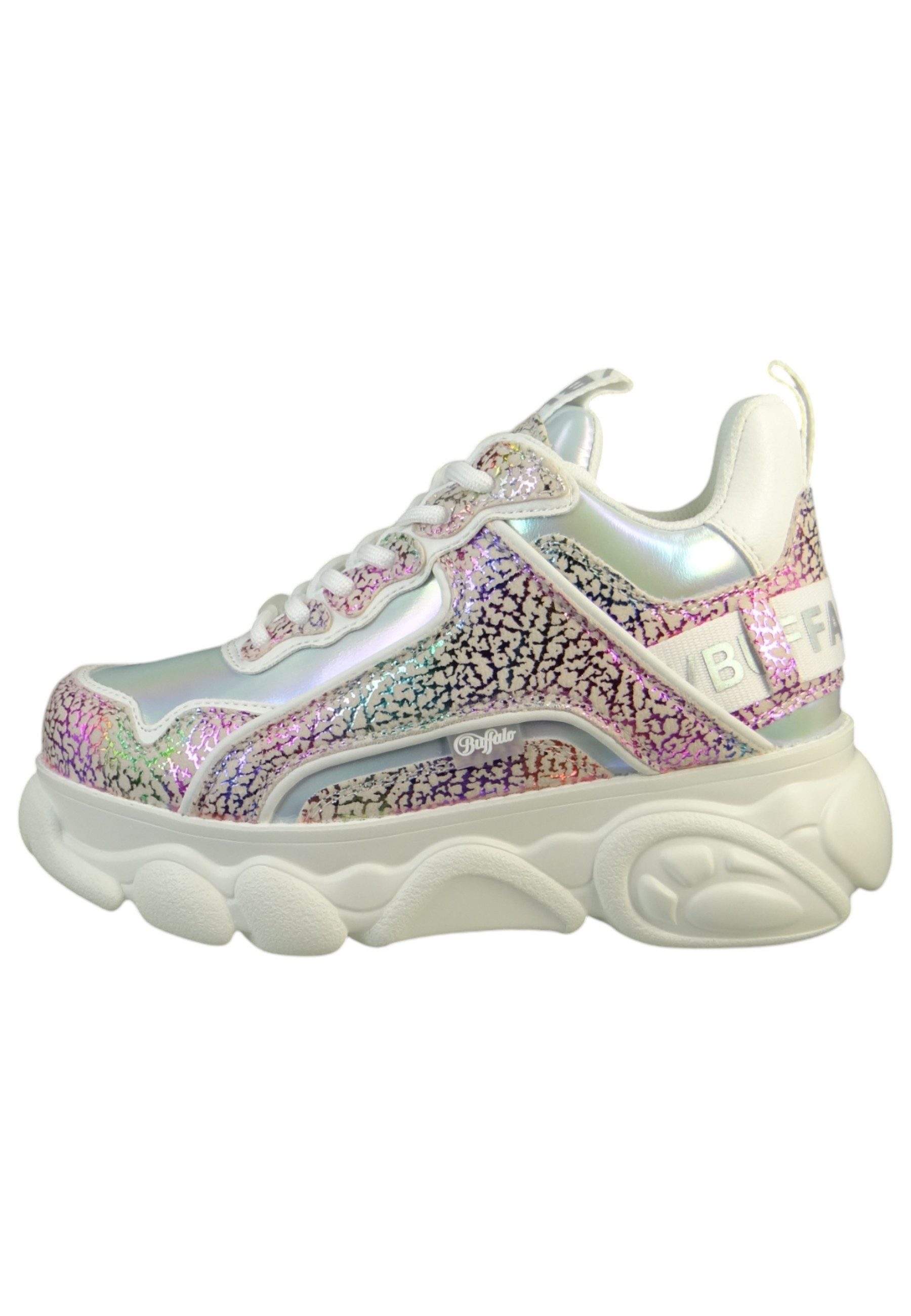 Buffalo 1636311 CLD CHAI Mid White Pink Sneaker