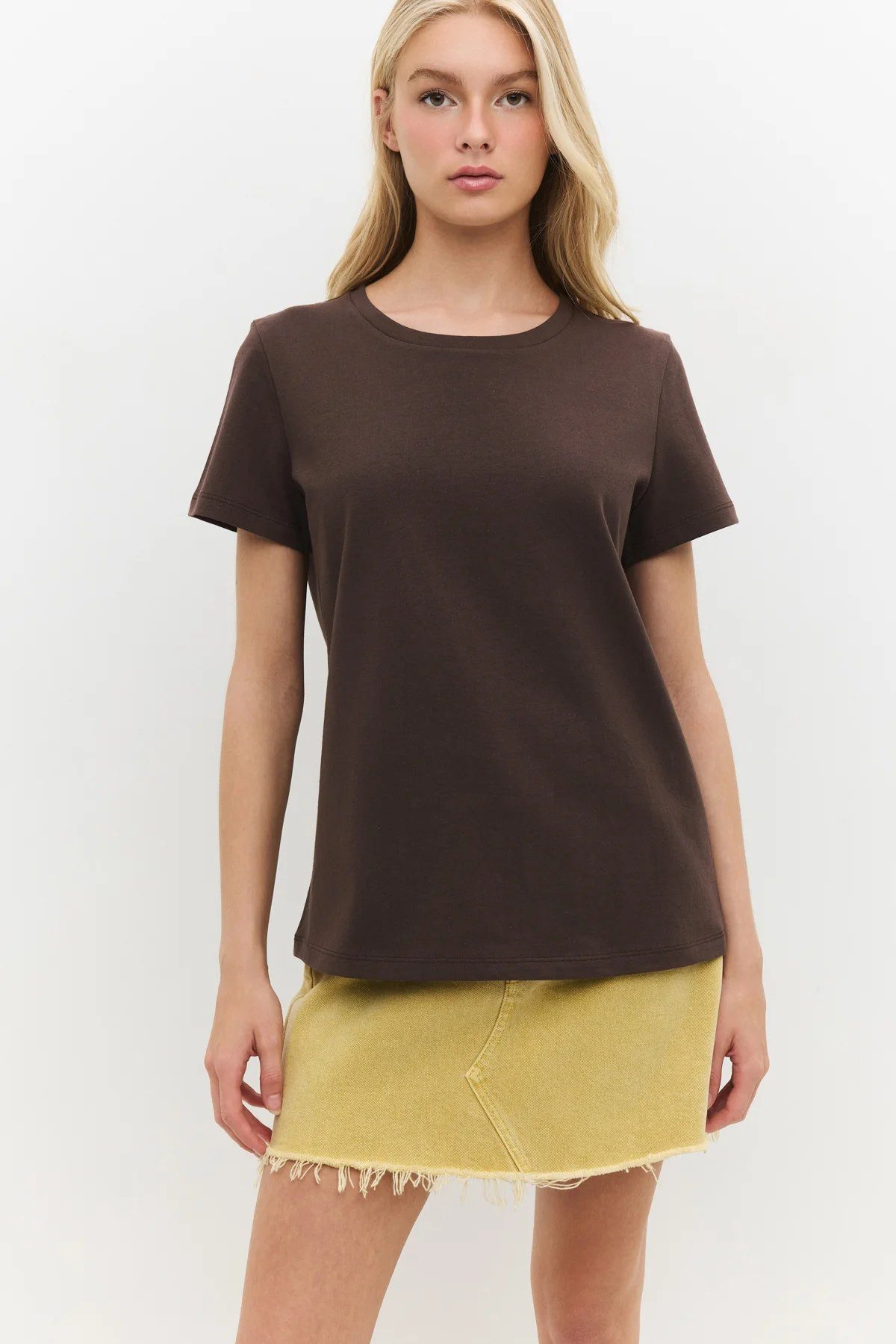T-Shirt Basic-T-Shirt mit Rundhalsausschnitt