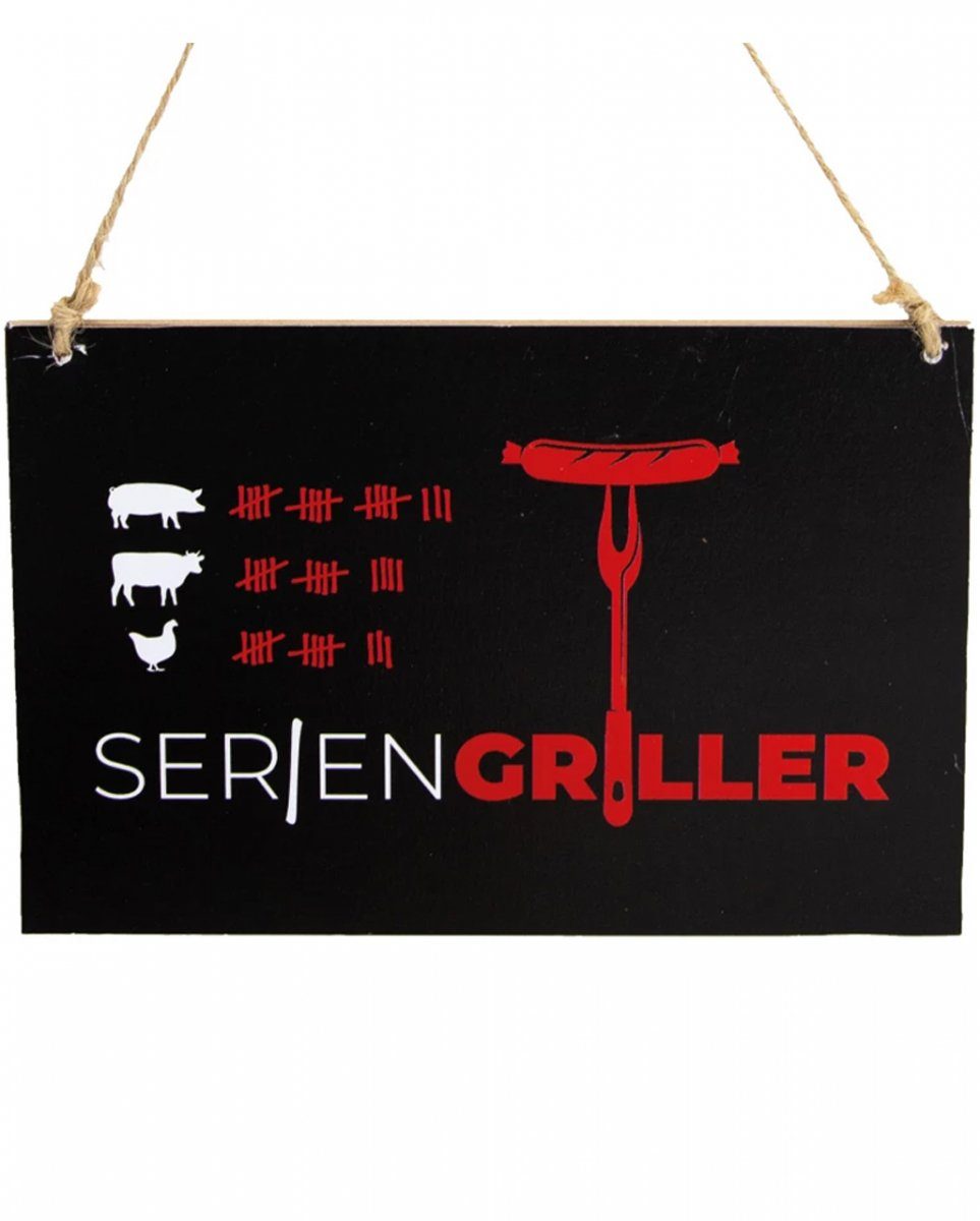 Hängedekoration BBQ Schild ";Seriengriller"; als Geschen