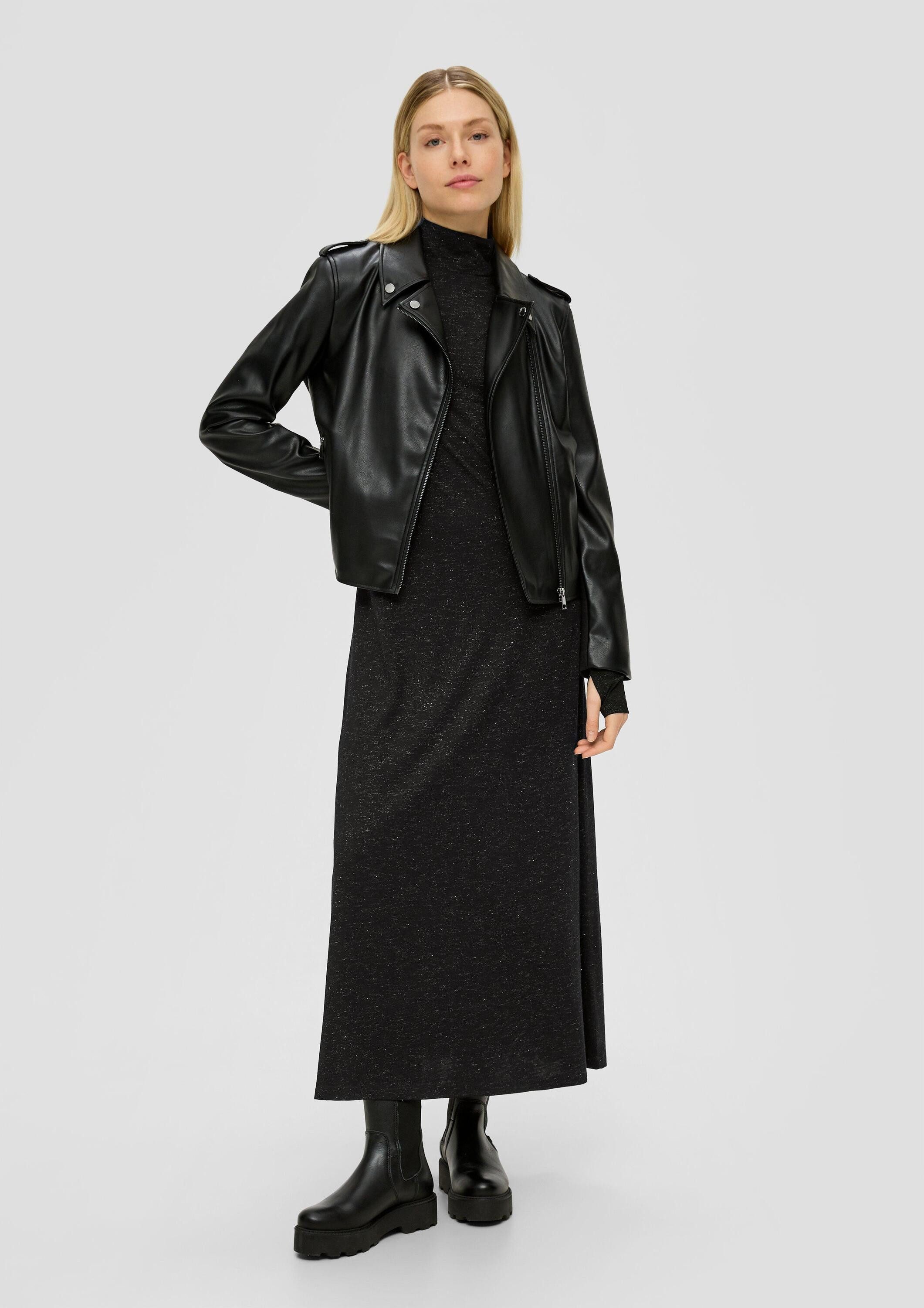 s.Oliver Maxikleid Kleid Langes Kleid mit Glitzer-Effekt