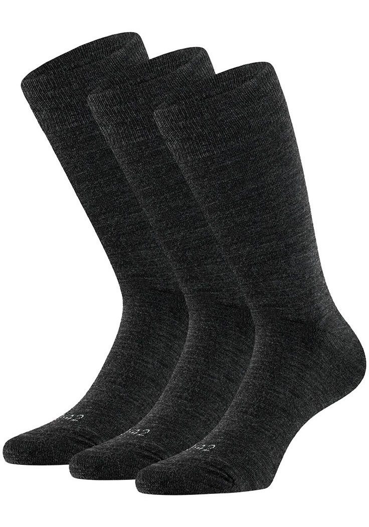 Apollo Basicsocken (3er Pack) Unisex mit Stickerei und weichen Merinowoll-A günstig online kaufen