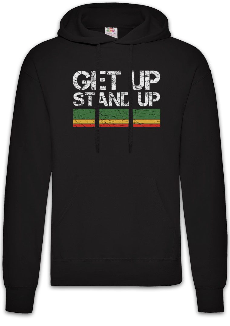 Urban Backwoods Hoodie Get Up Stand Up Herren Hoodiefari Jah Irie Zion Reggae (1-tlg) Babylon Haile Selassie Jamaica
