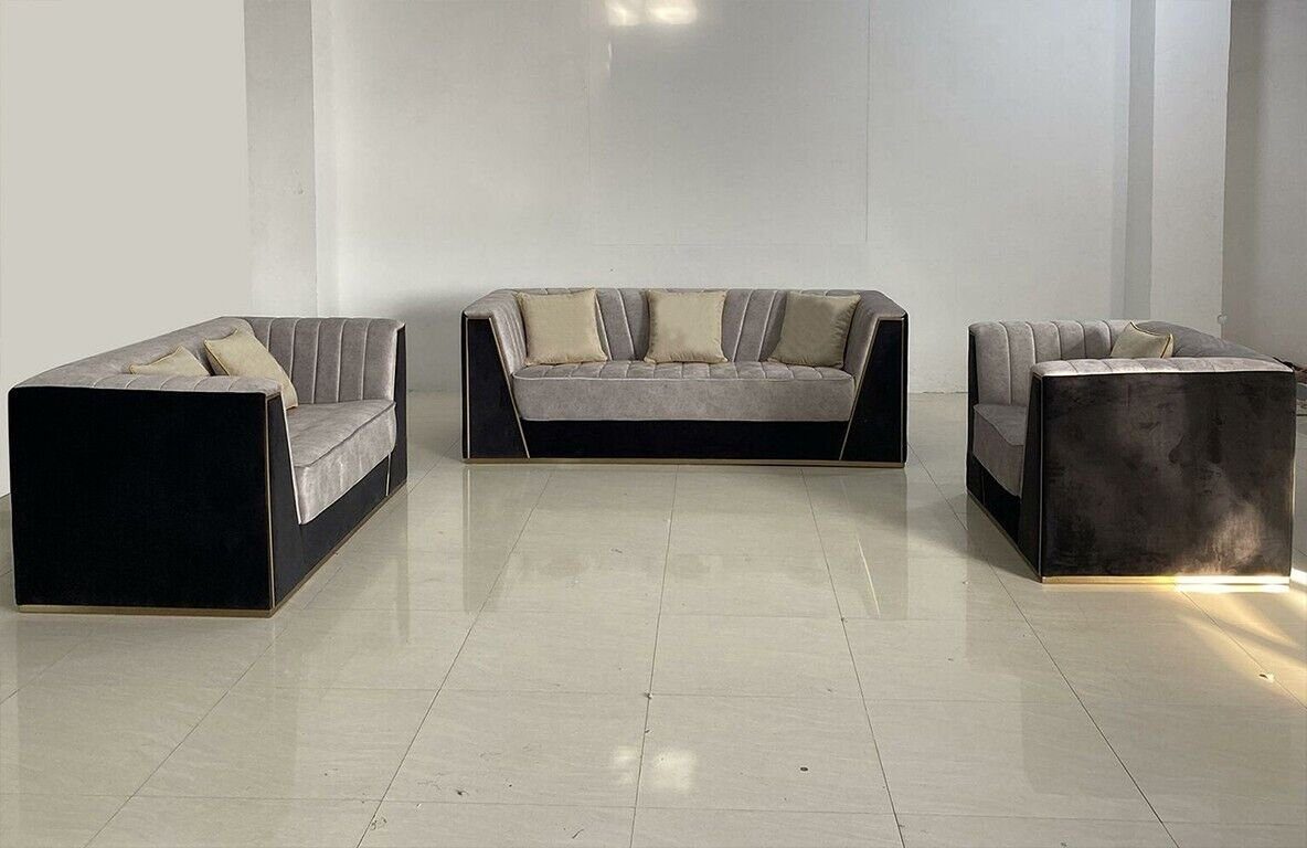JVmoebel Sofa Luxus Sofas Polstermöbel Sofas Modern 3+2+1 elegante Sitzgarnitur, Made in Europe