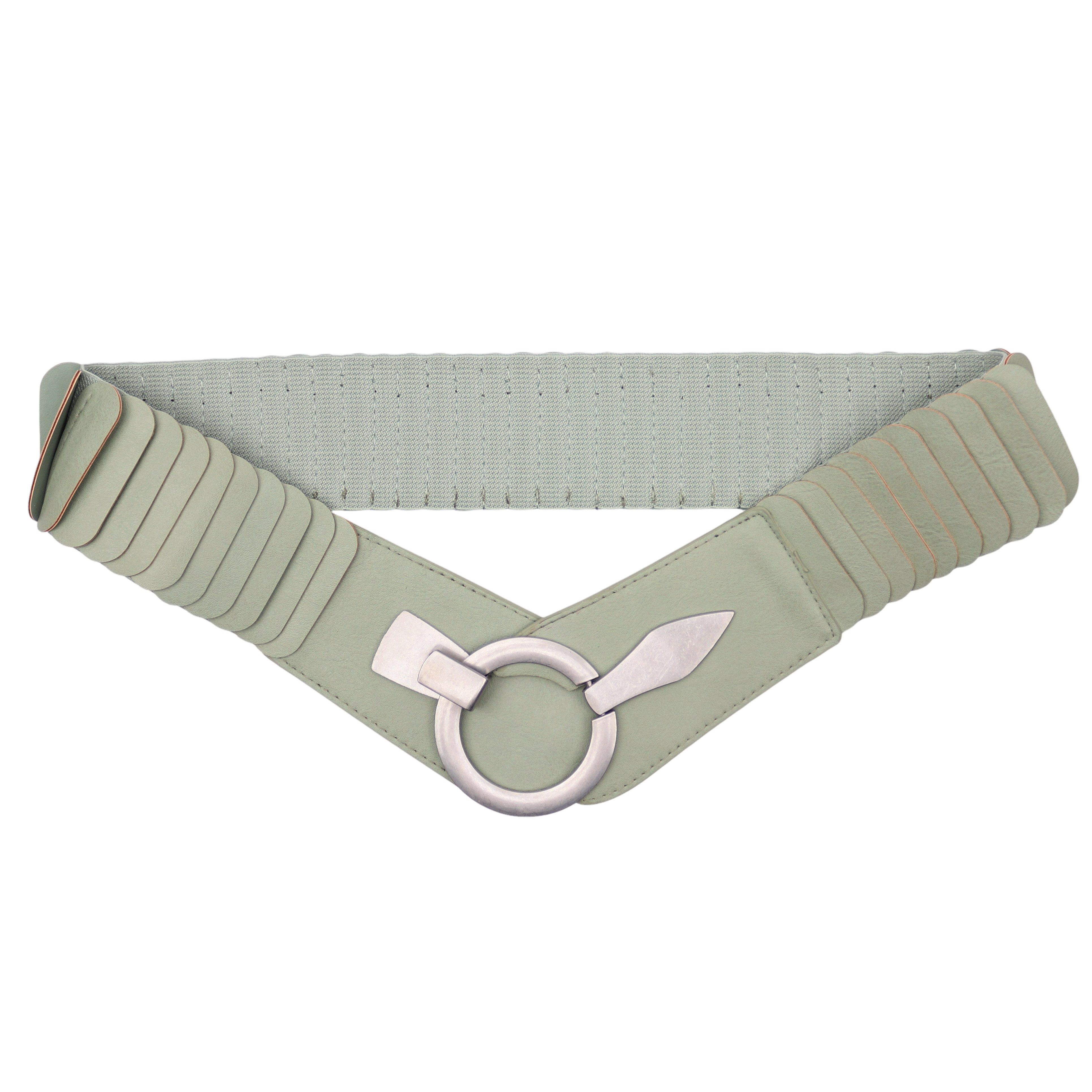 MIRROSI Taillengürtel Leo Unifarbe breit 6cm für Taillenumfang 85 bis 110cm, ONESIZE (Angenehmes Tragesgefühl, Leopard Muster, Unifarben) Breiter Stretch Gürtel