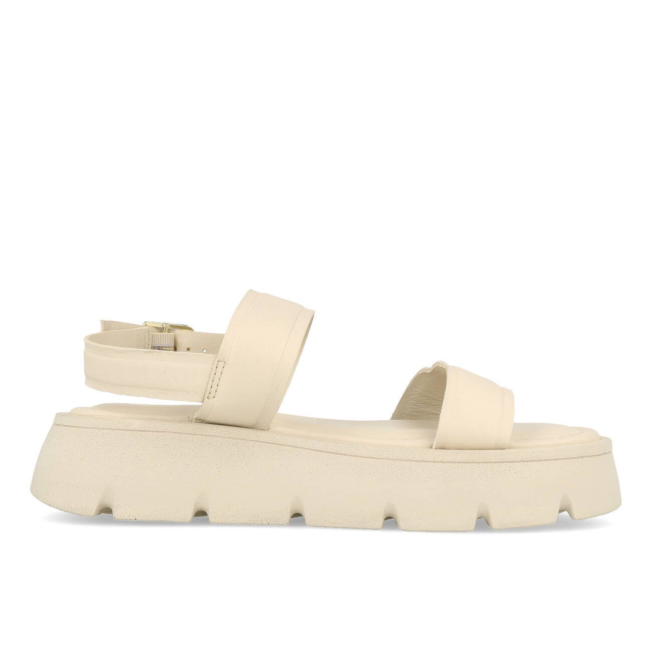 Sandale Tamaris 1-28713-20-458 Damen Leder Uni Plateau Tamaris Sandale Ivory