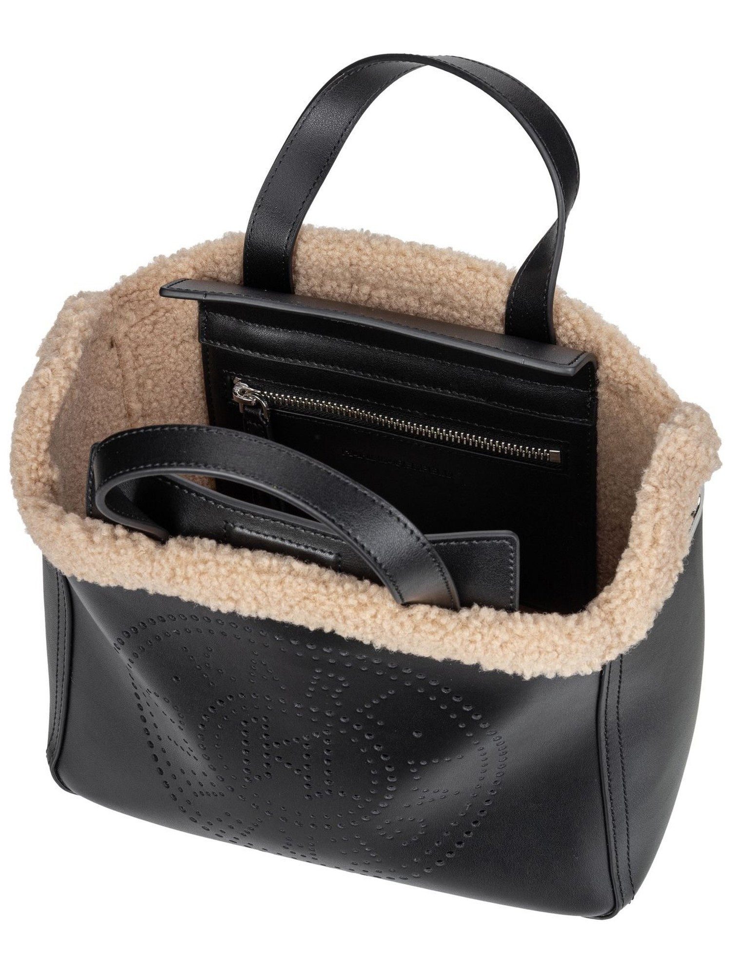 KARL LAGERFELD Handtasche K/Circle SP SM Shearling, Henkeltaschen