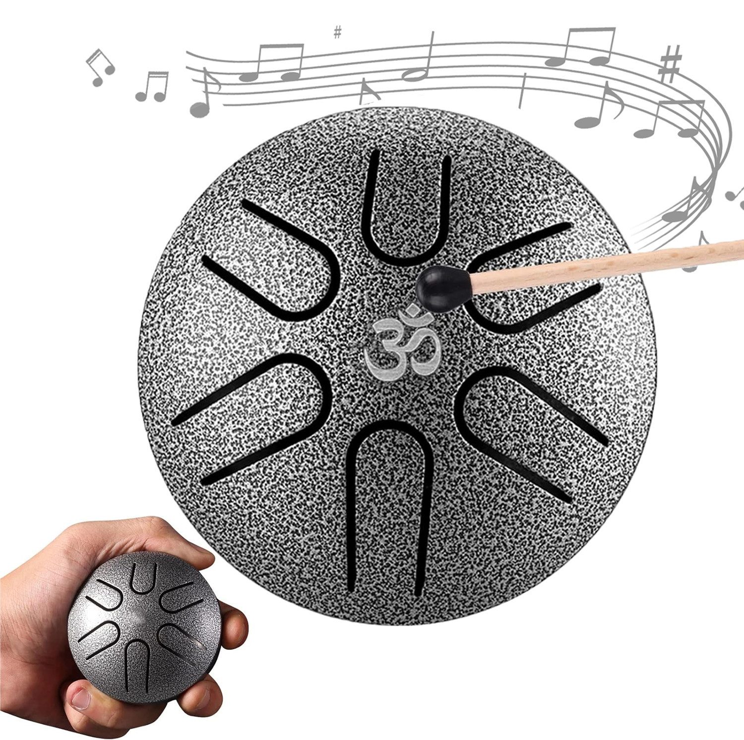 Steel Tongue Drum Zungentrommel Tragbare Mini 3 Zoll 6 Töne Steel Tongue Drum,Handpan
