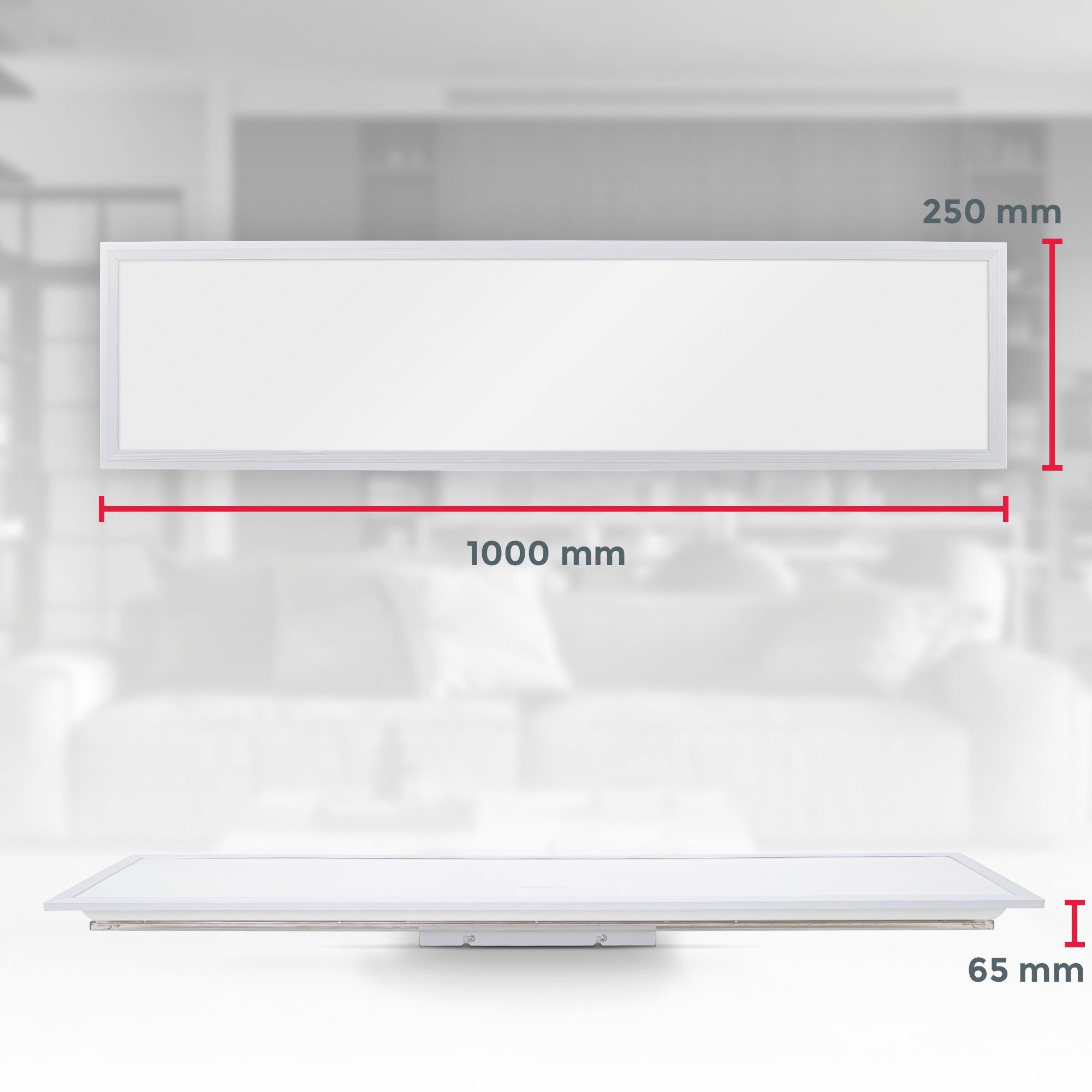 fest Licht, 24W, Fernbedienung, 100x25x6,5 cm, B.K.Licht Deckenleuchte warmweiß 6.500K, CCT 2.500Lm Indirektes LED Fernbedienung, Dimmbar, integriert, Deckenlampe mit kaltweiß, BK_PL1495 3.000K - über LED - - LED Farbtemperatursteuerung,