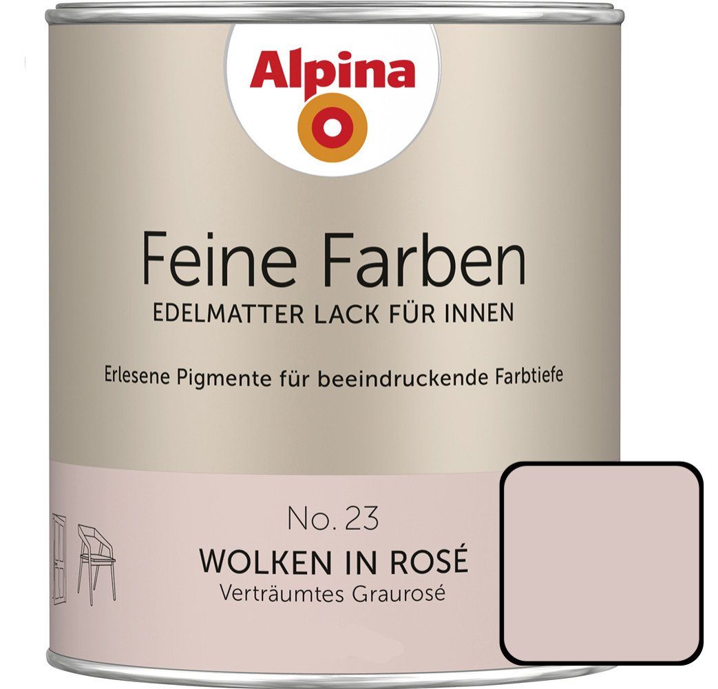 Alpina Wandfarbe Alpina Feine Farben Lack No. 23 Wolken in Rosé