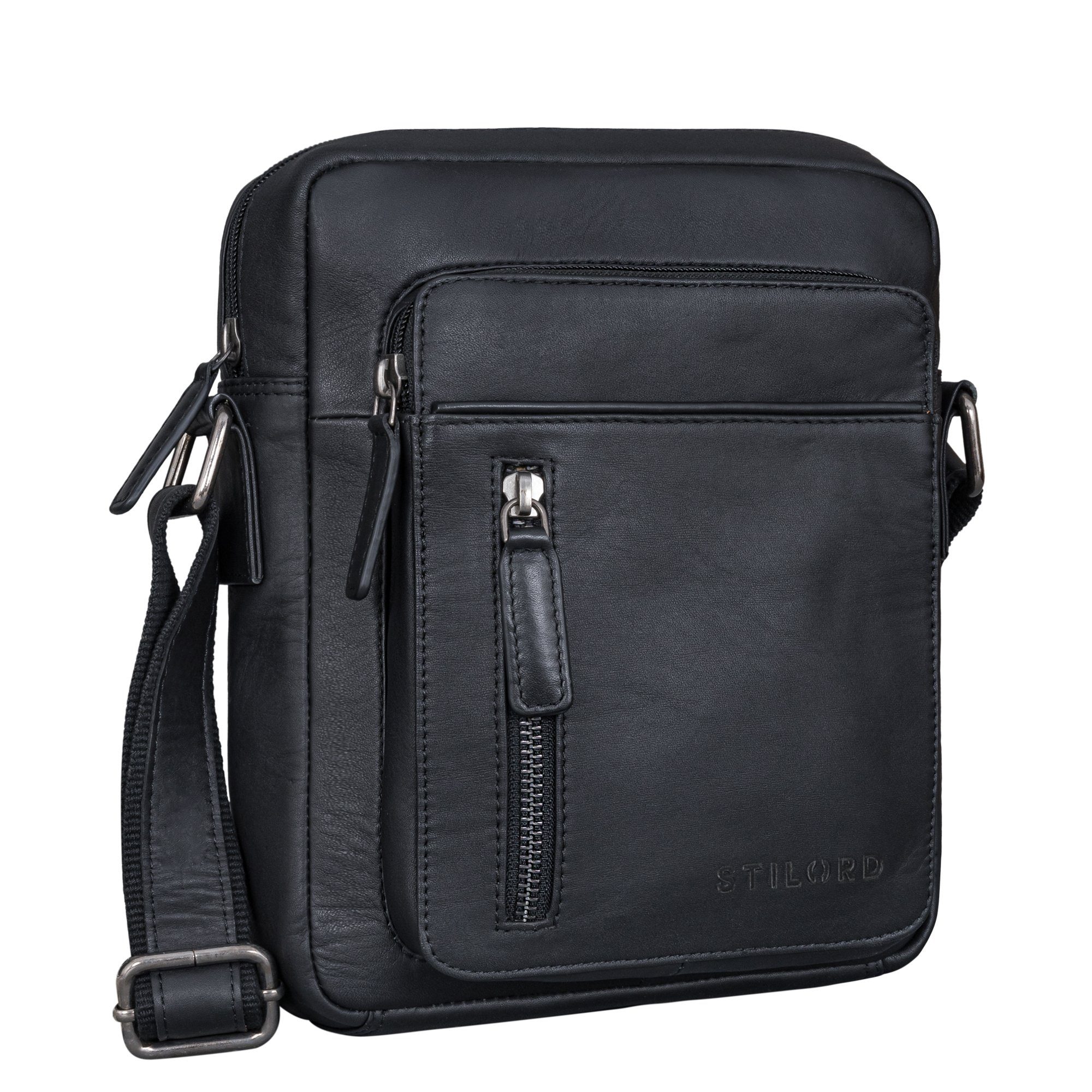 Handtasche "Dain" Schultertasche Herren Leder Klein Umhängetasche