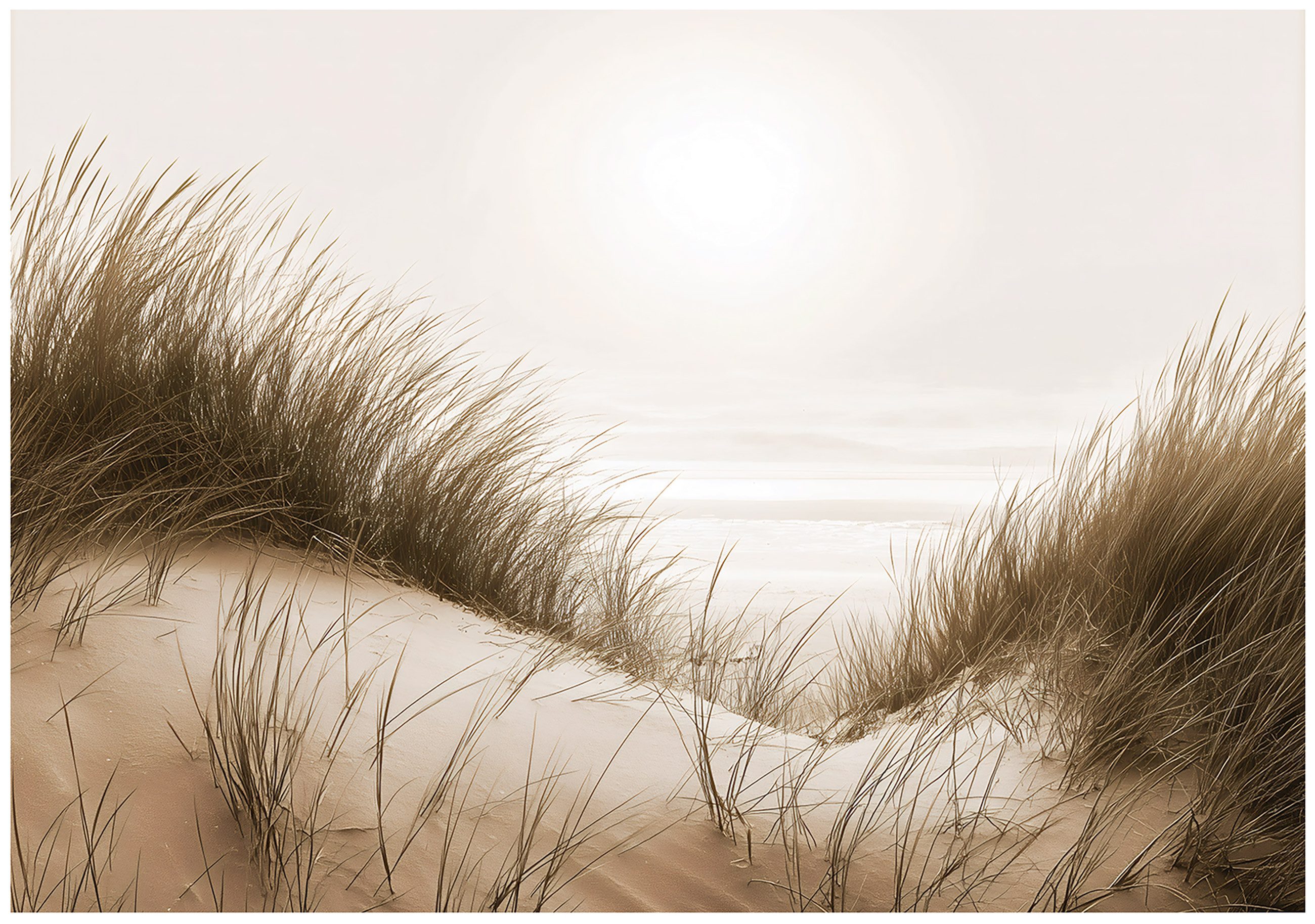 Wallarena Fototapete Strand Meer - Mehrfarbig - Modern - Vlies - Schlafzimmer, glatt, (2 St), 100x70cm