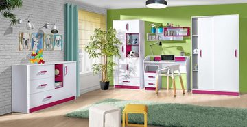 Stylefy Kinderkleiderschrank Taira (Container, Schreibtisch-Unterschrank) mit Schubladen, Vollauszug, viel Stauraum, Design Modern, für Kinder