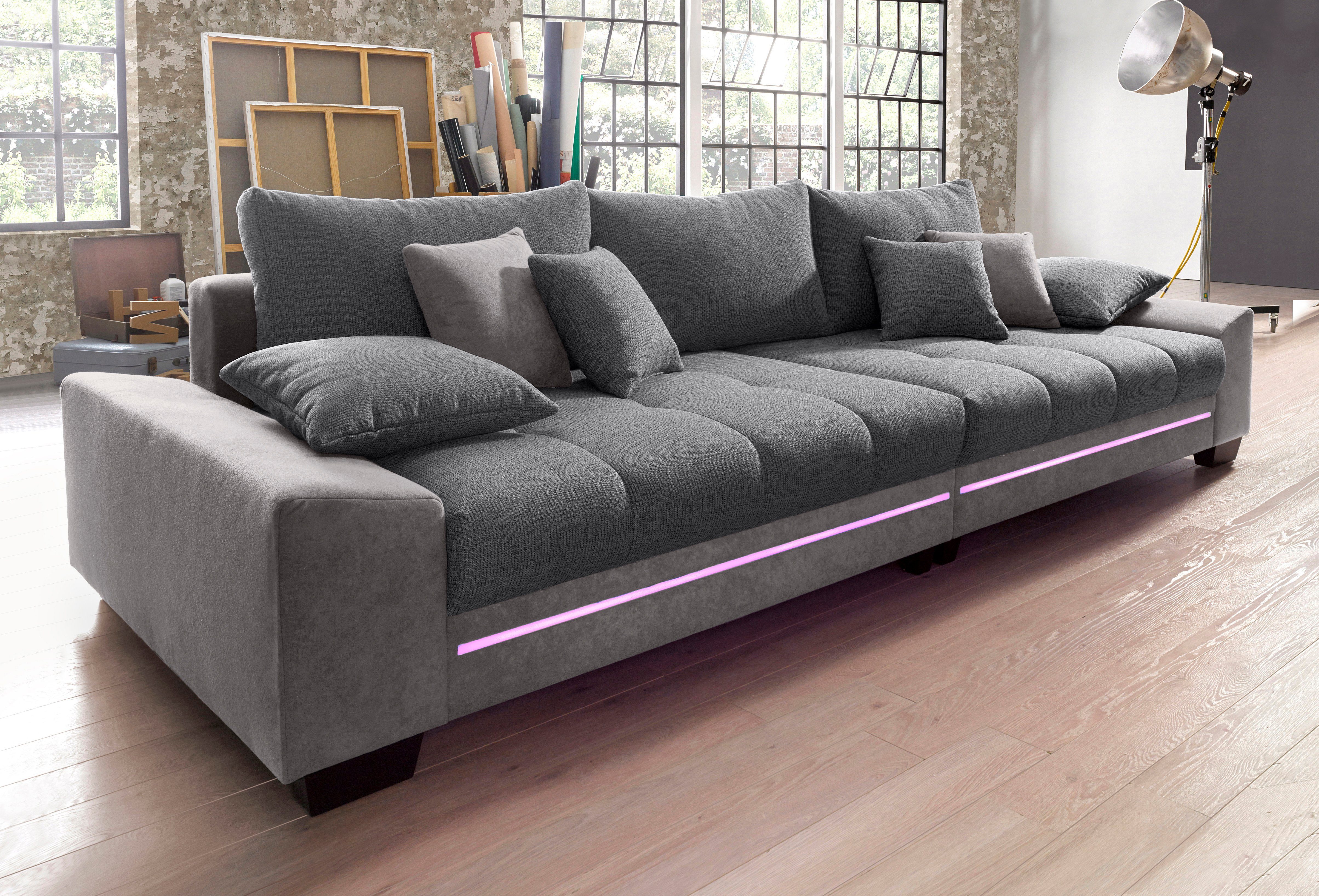 Mr. Couch Big-Sofa Nikita, wahlweise mit Kaltschaum (140kg Belastung/Sitz)  und Bluetooth-Sound