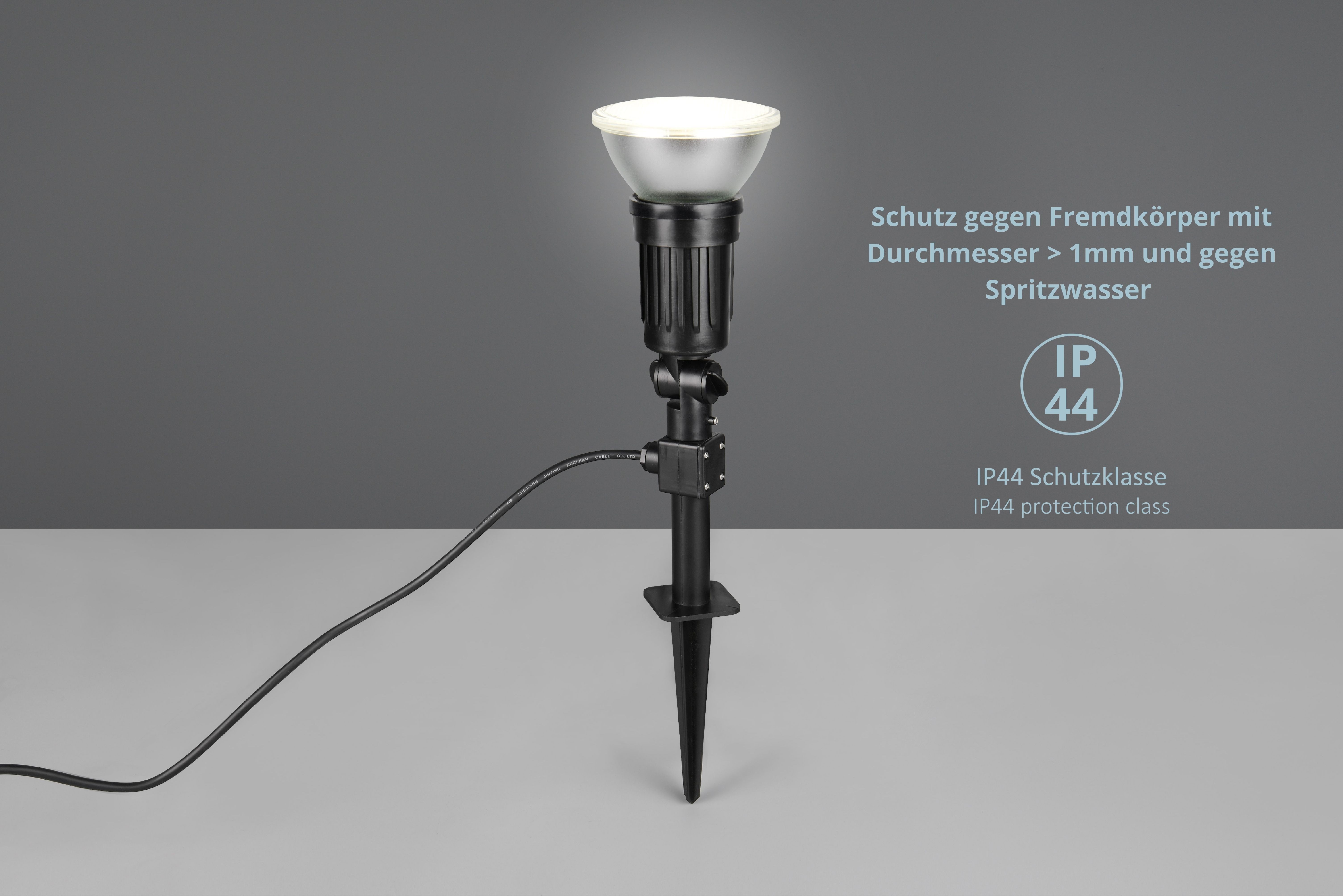 lightling LED Gartenstrahler Cesar, variable ausrichtbar, LED fest integriert, neutralweiße Lichtfarbe, IP44