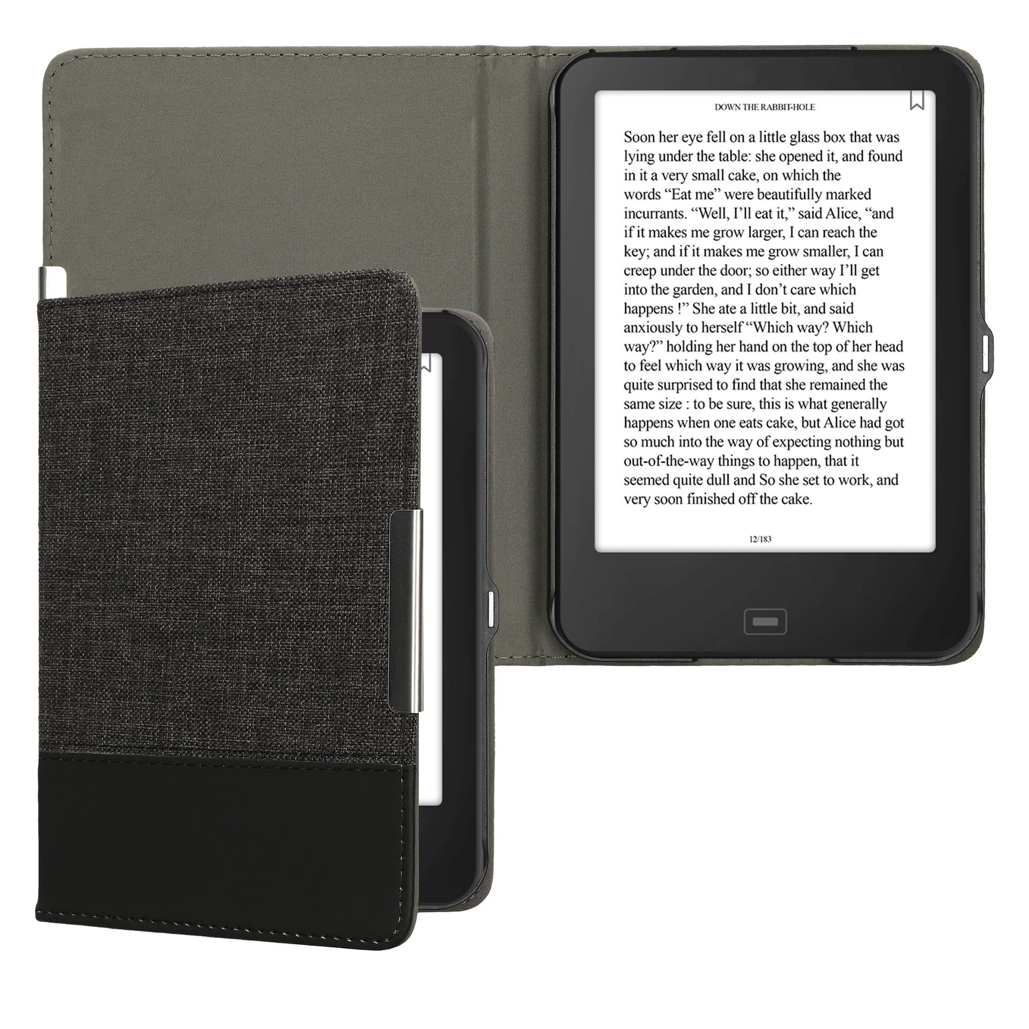 kwmobile E-Reader-Hülle Hülle für Tolino Shine 2 HD, Canvas eReader Schutzhülle - Flip Cover Case
