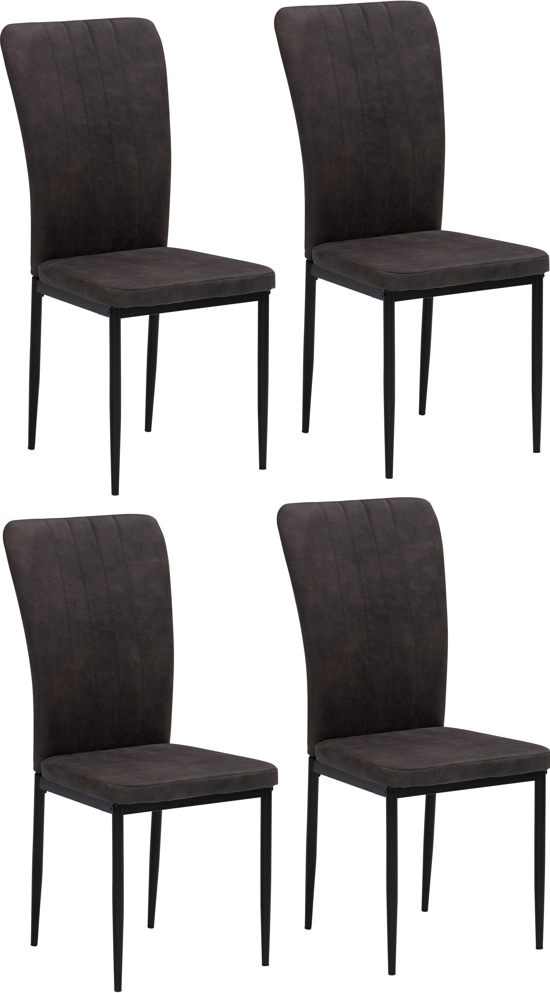 Home affaire 4-Fußstuhl Bergamo (Set, 4 günstig online kaufen