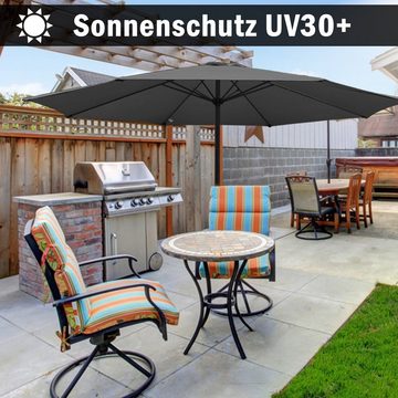 Bettizia Sonnenschirm 2.7m/3.5m Sonnenschirm UV30+ für Strand Stahl Sonnen Gartenschirm, Aluminium/Polyester