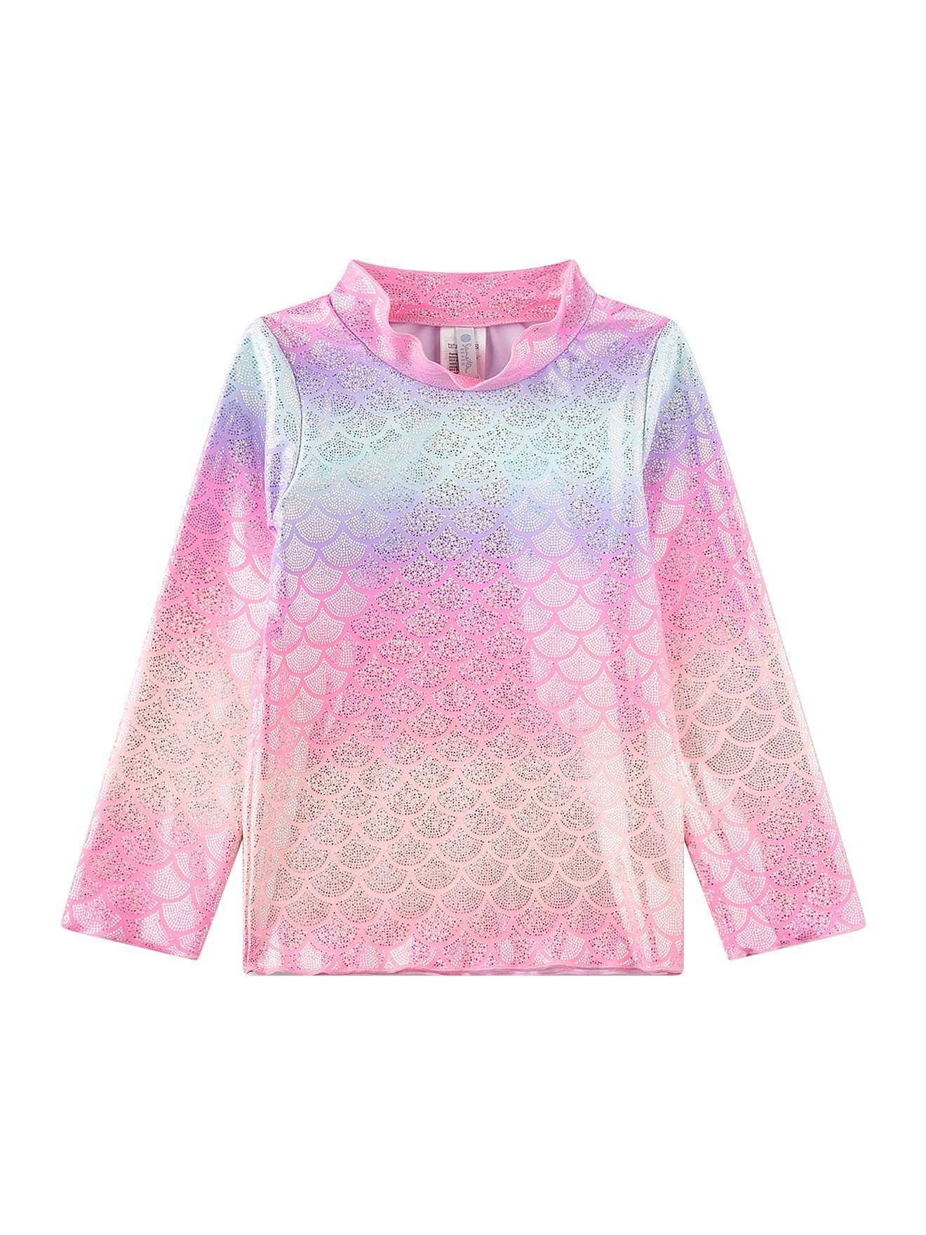 Sanetta Badeanzug Schwimmshirt mit Glitzer-Schuppen Mädchen